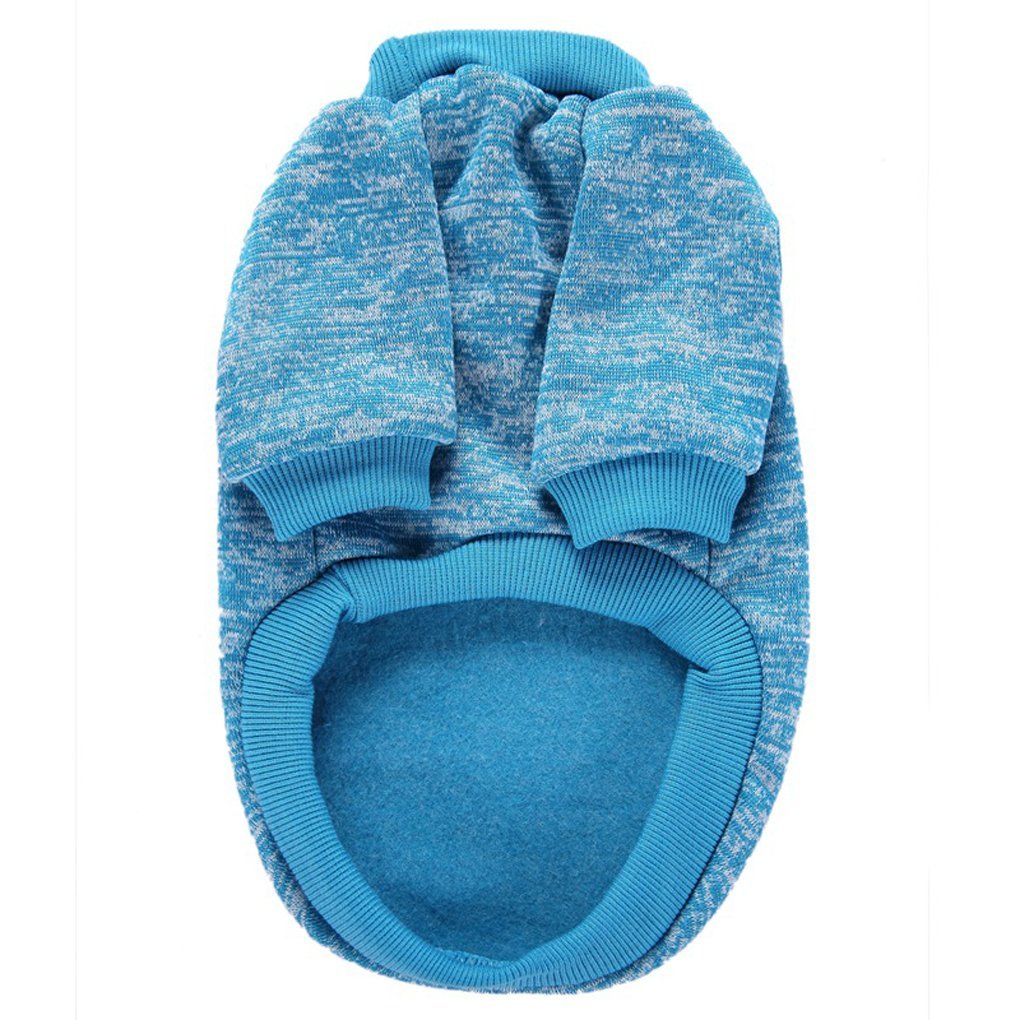 Jecikelon Pet Dog Clothes Dog Sweater Soft Thickening Warm Pup Dogs Shirt Winter Puppy Sweater For Dogs (Light Blue, S)