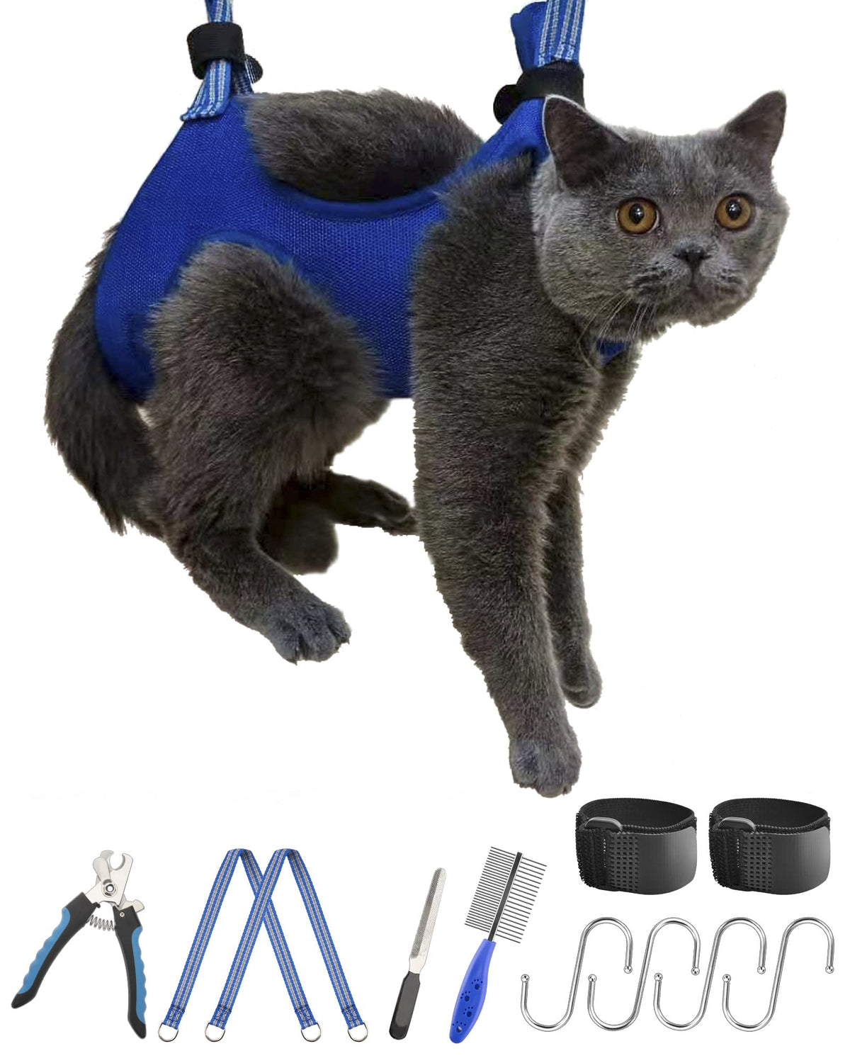 Ovtexzog Cat Grooming Hammock Small Dog Grooming Hammock, Cat/Dog Grooming Sling For Nail Clipping, Pet Grooming Hammock Xs Dog Grooming Harness For Extra Small Dog And Small Cat