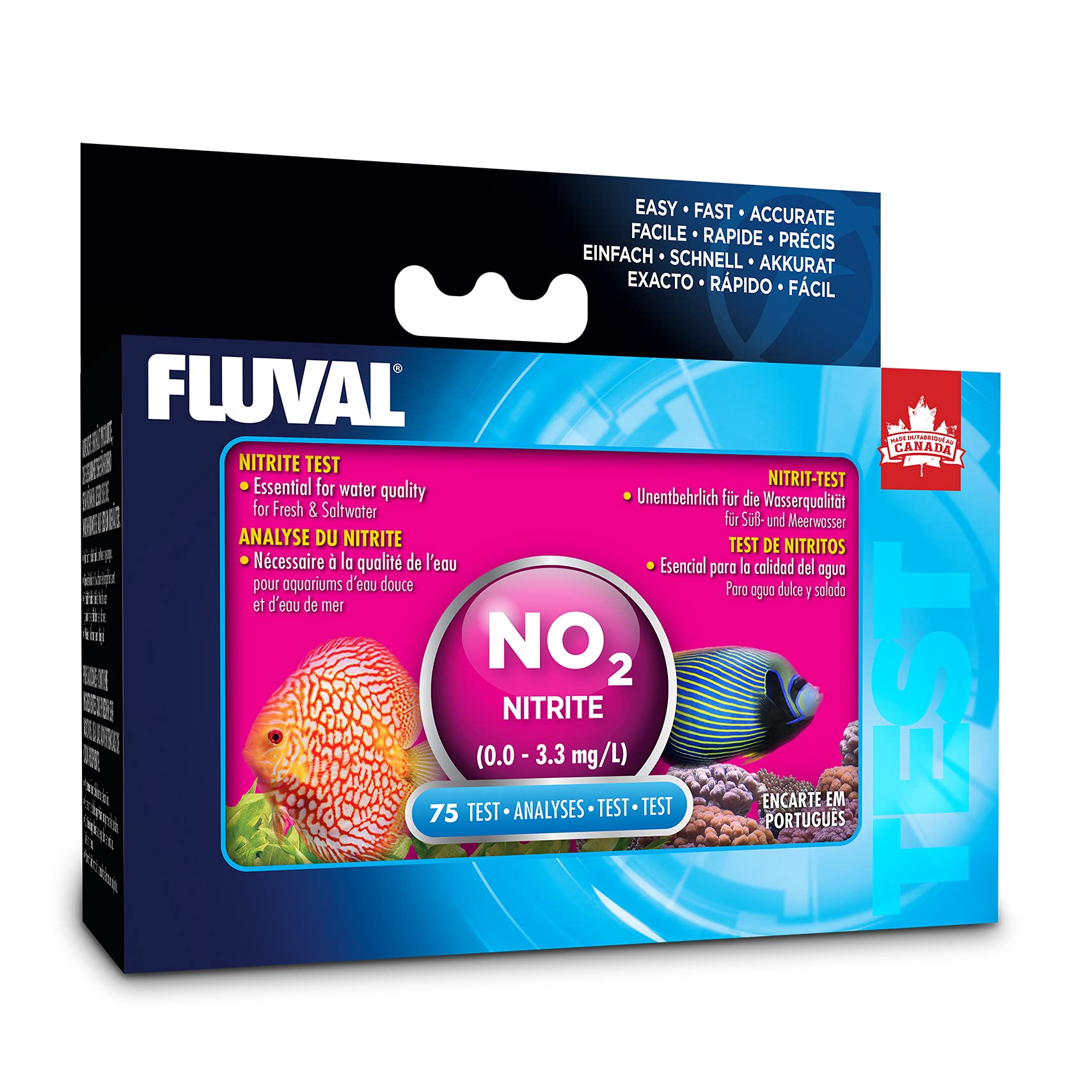 Fluval Nitrite Test Kit For Aquarium Water, Freshwater & Saltwater Fish Tank Test