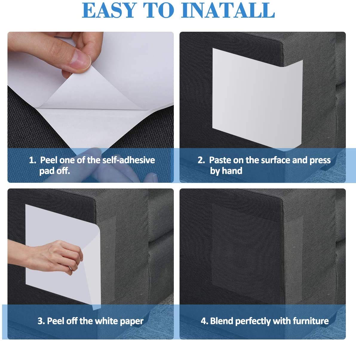 10 Pcs Extra Large Furniture Protectors From Cats, 5Pcs 17' X12” & 5Pcs 17'X10' Cat Scratch Deterrent Sheet, Double-Sided Training Tape, Cat Scratch Couch Protector