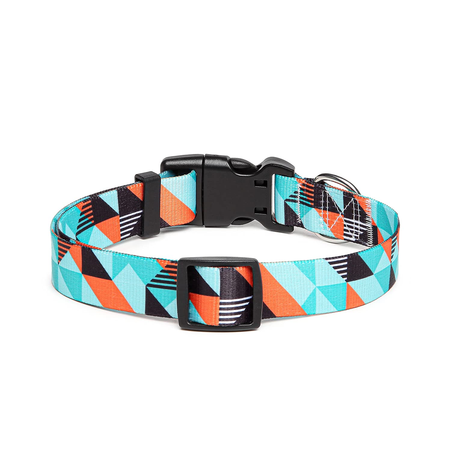 Suredoo Adjustable Dog Collar With Patterns, Ultra Comfy Soft Nylon Breathable Pet Collar For Small Medium Large Dogs (L, Geometry)