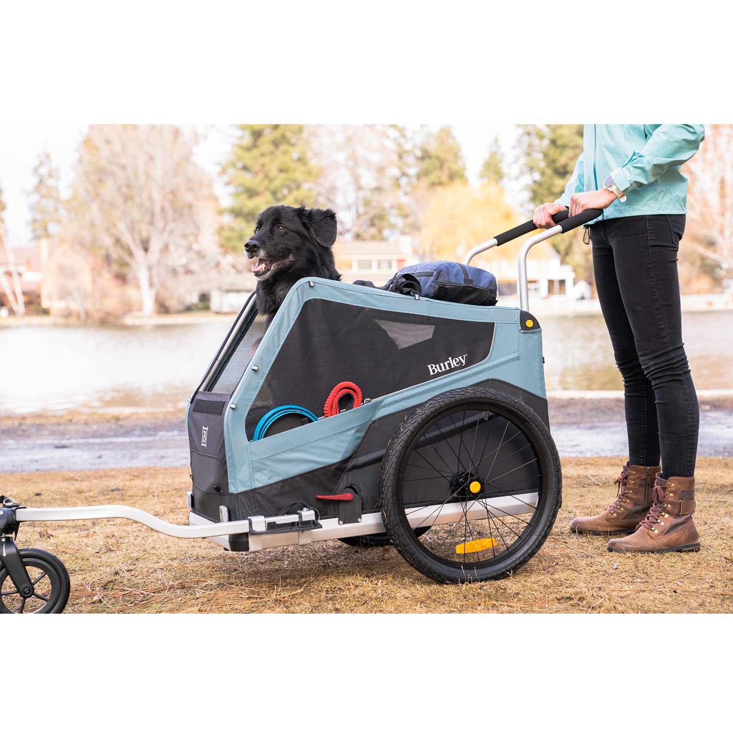 Burley Design Bark Ranger Pet Bike Trailer, Blue Spruce, Standard