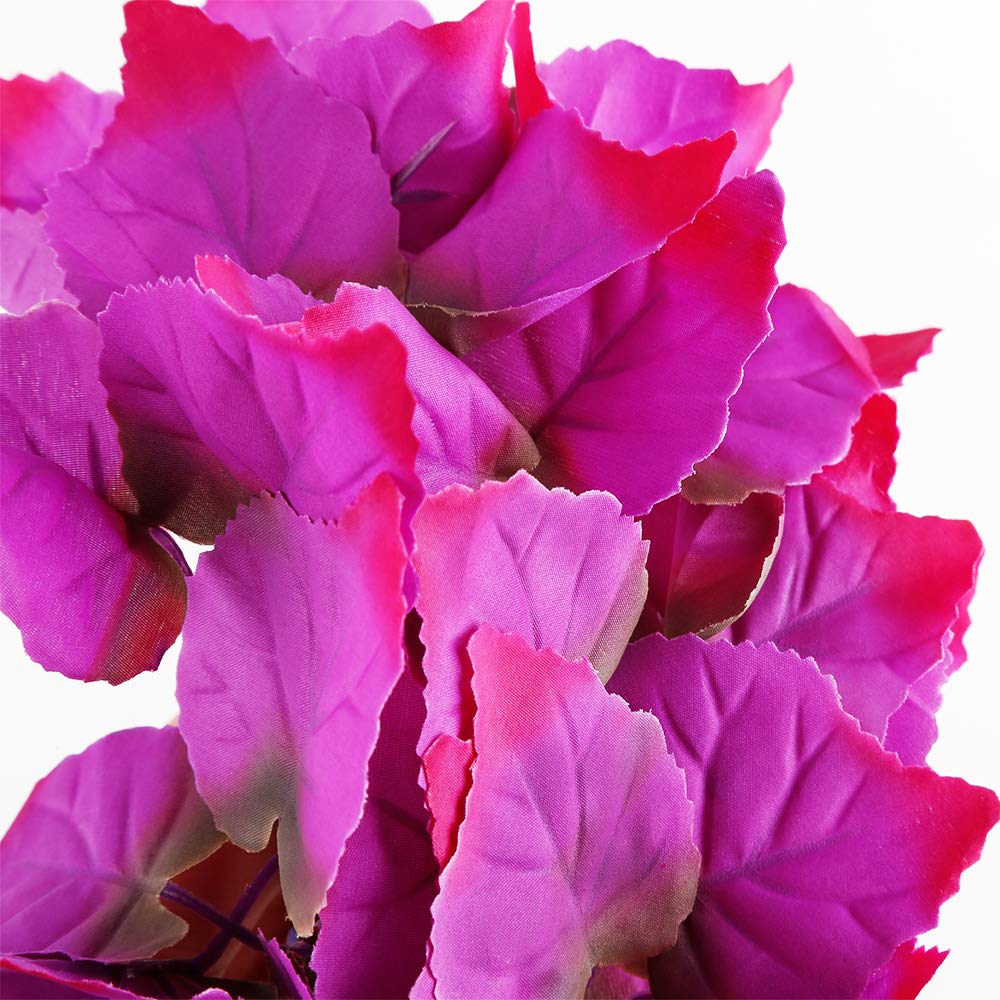 FiveBull 2 Pack Realistic Silk Hanging Plants for Reptile Terrarium, Non-Toxic Artificial Pink Decor, Safe Habitat for Bearded D