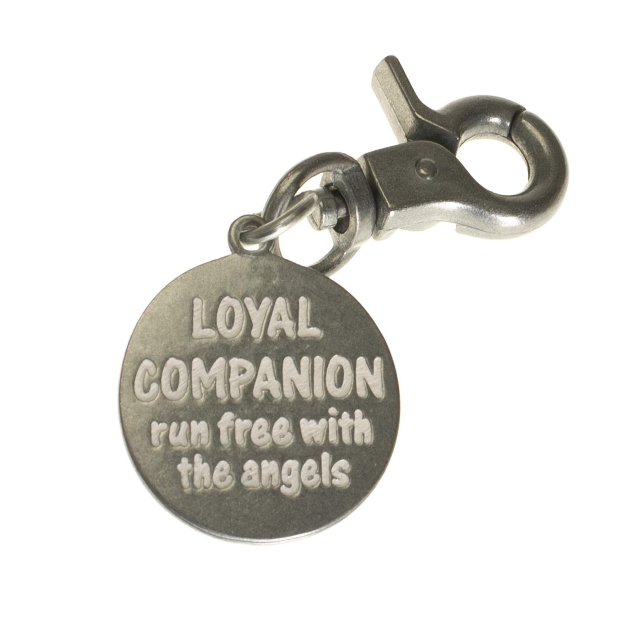 Pet Memorial Loyal Companion Silver Tone 3 X 1 Zinc Alloy Metal Key Chain Charm