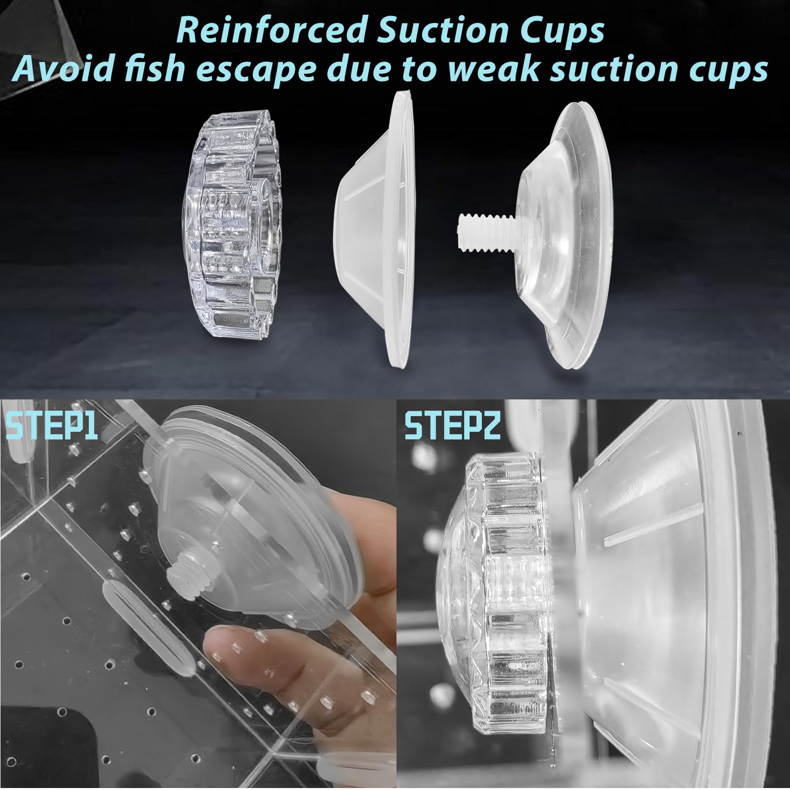 Pinvnby Acrylic Fish Breeding Box,Transparent Fish Isolation Box Acrylic Hatchery Incubator Tank With Suction Cups For Baby Fish