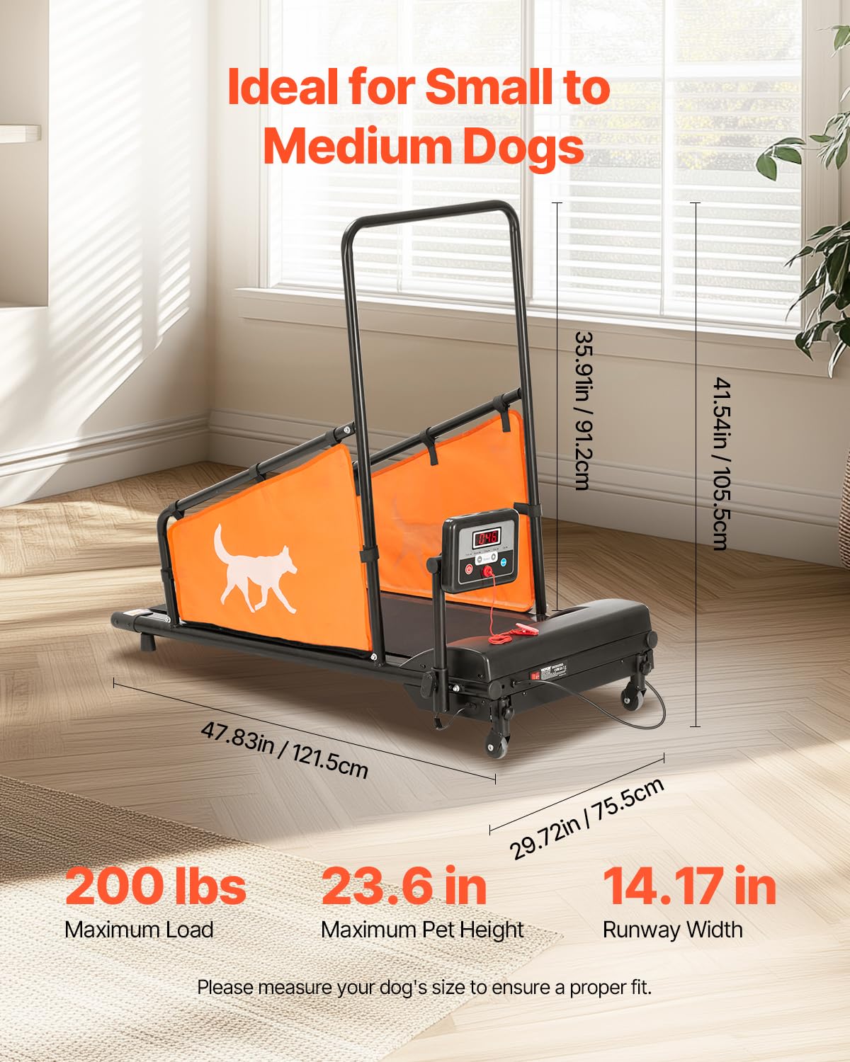 Vevor Dog Treadmill For Small&Medium Dogs, Indoor Pet Running Machine Slat Mill To Keep Dogs Active & Fit, 360 Rotatable Led Dis