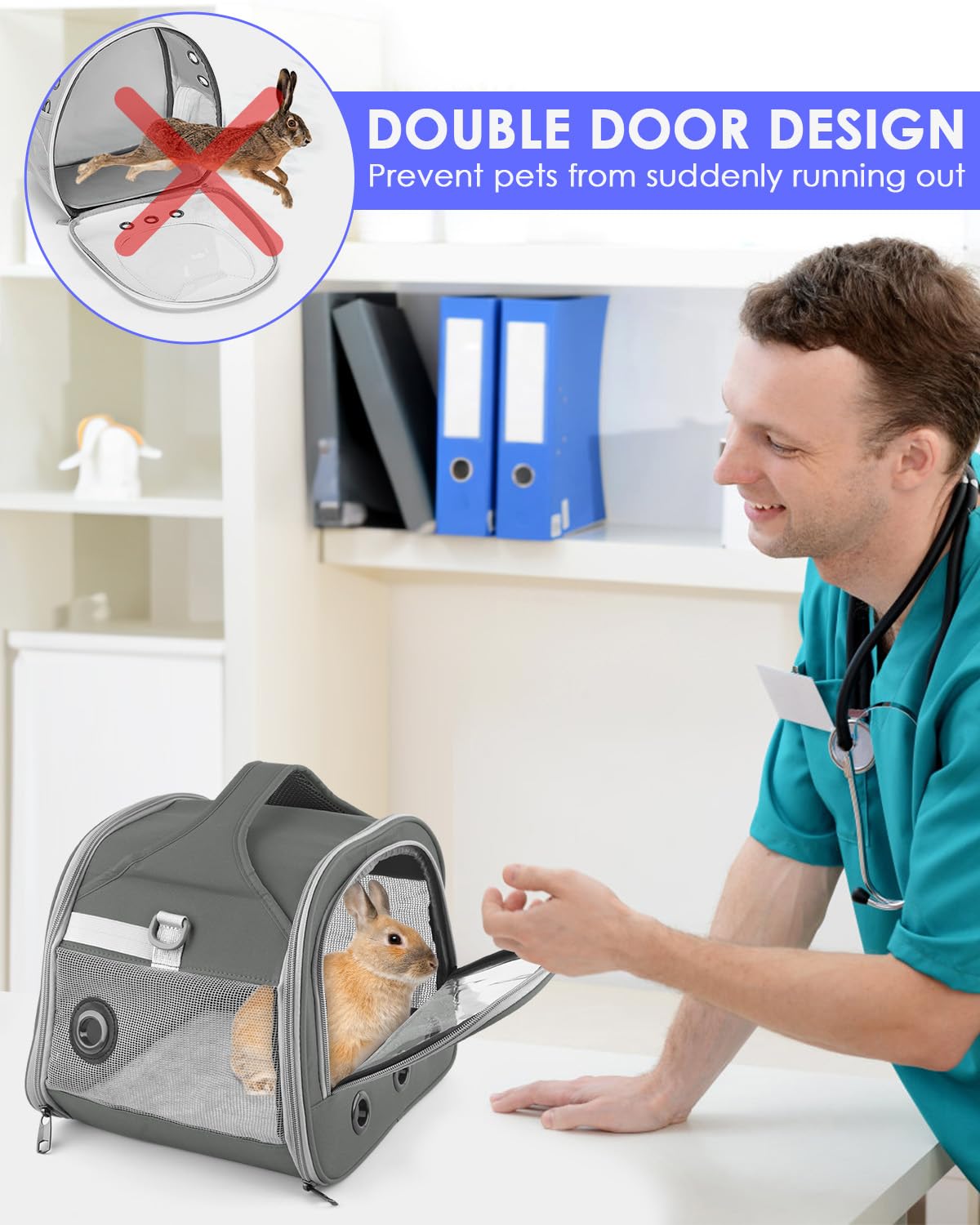 Bissap Guinea Pig Carrier Bag, Portable Small Animal Carrier Pouch For Hamster Chinchilla Rabbit Gerbil Hedgehog Sugar Glider Ou