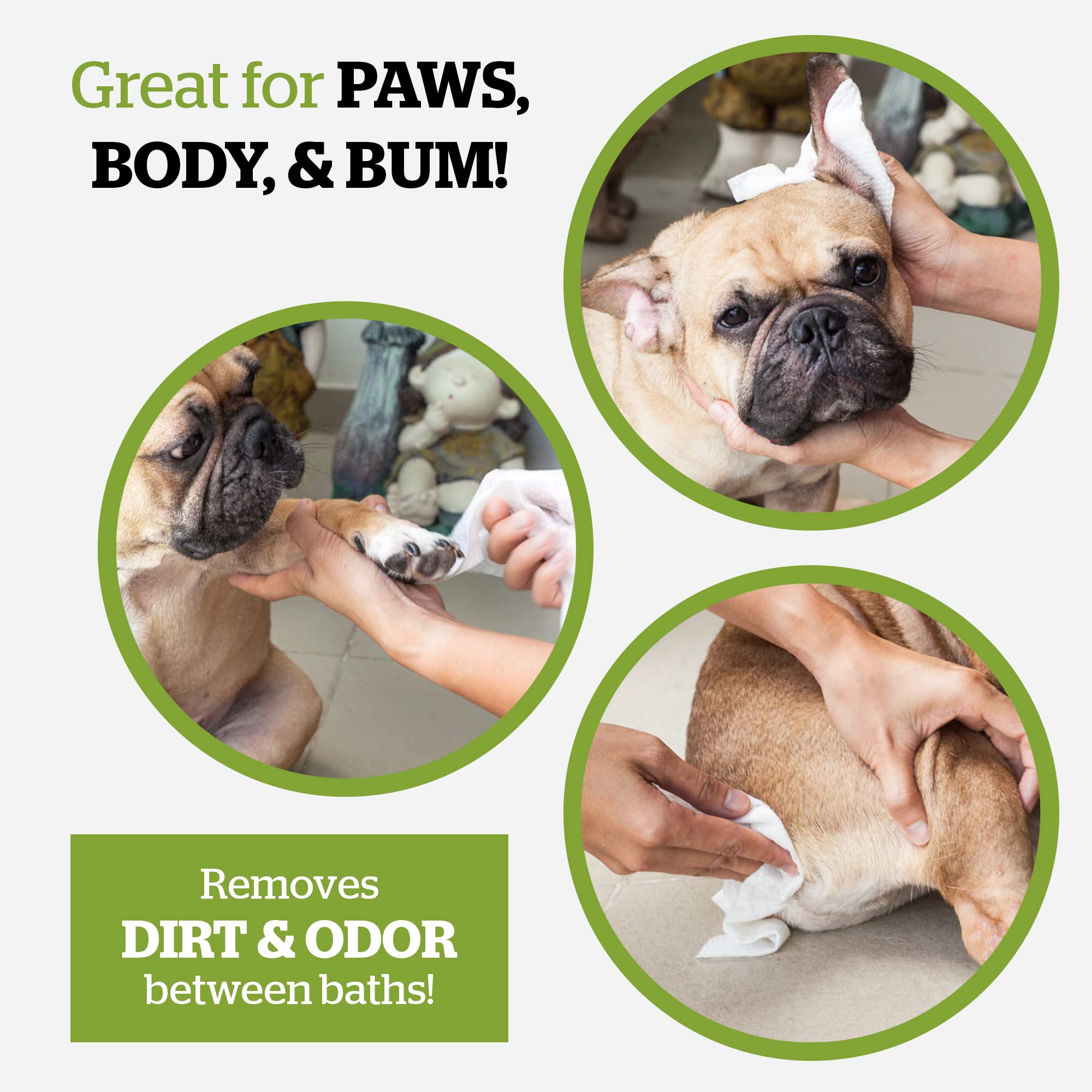 Pogi'S Dog Grooming Wipes - 400 Dog Wipes For Cleaning And Deodorizing - Plant-Based, Hypoallergenic Pet Wipes For Dogs, Puppy Wipes - Quick Bath Dog Wipes For Paws, Butt, & Body - Fragrance Free