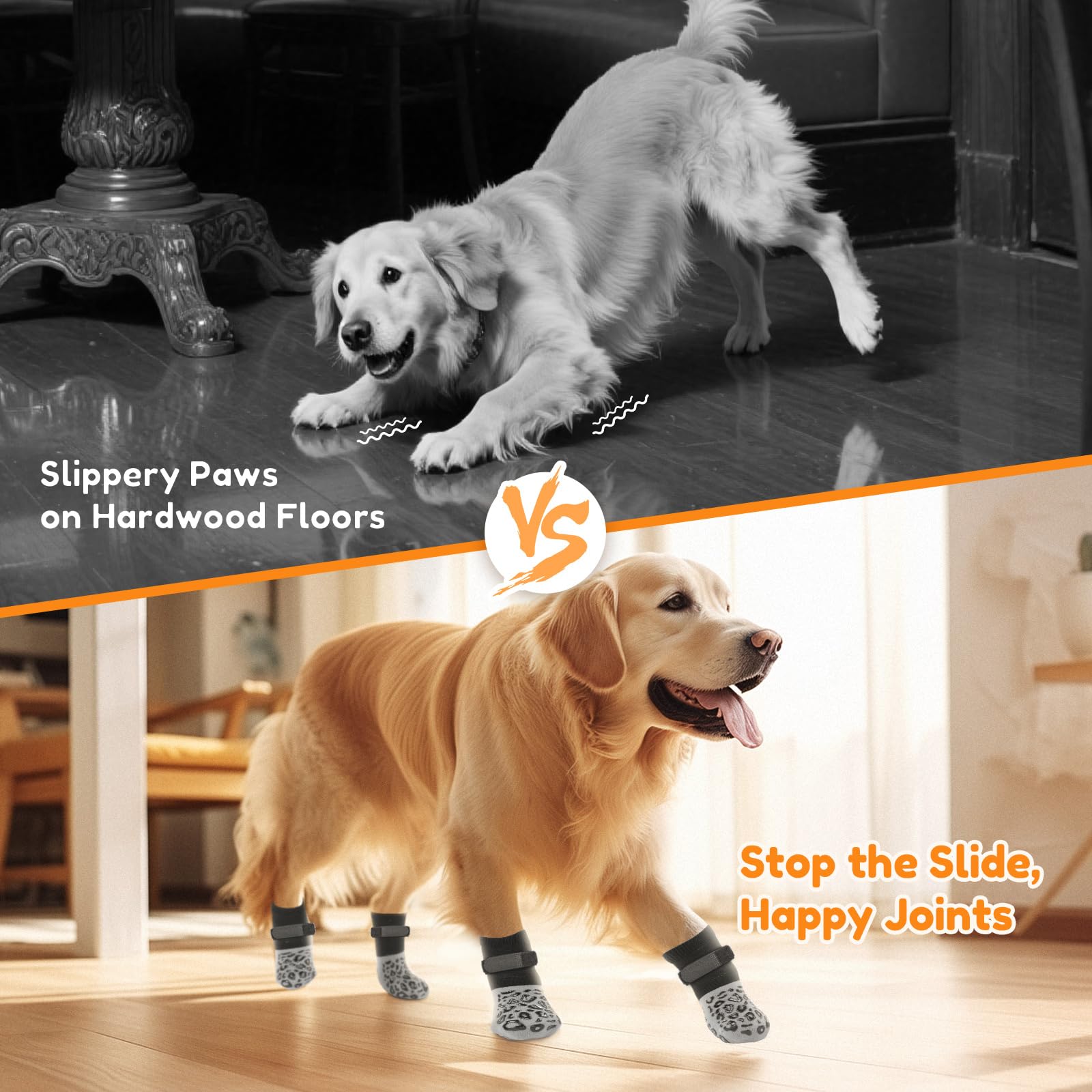 Pick For Life Non Slip Dog Socks With Grippers Prevent From Licking Paws,Anti-Slip Dogs Grip Socks For Senior Dogs On Hardwood F