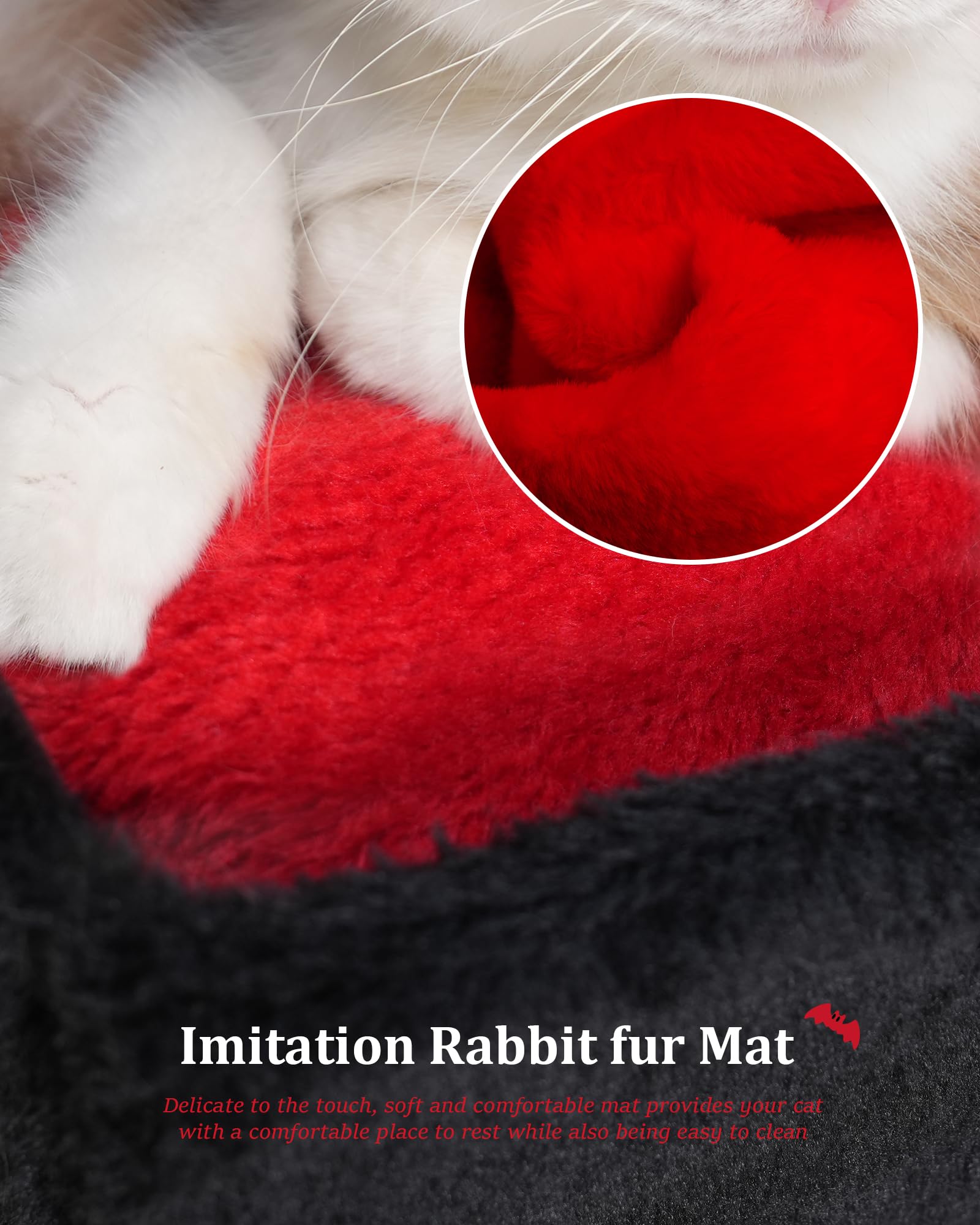 Aechonow Gothic Cat Condo Cave For Indoor Cats, Spacious Indoor Coffin Cat House Bed,Large 20X13.5Inch Bunk Perch, Stable Cubbie