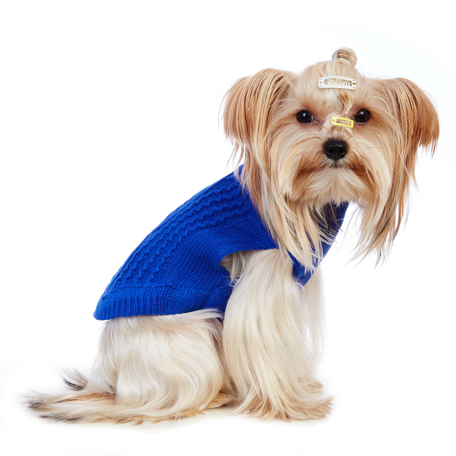 Jnancun Cat Sweater Keep Your Pets Cozy, 16 Color Turtleneck Knitted Sleeveless Dog Sweater, Winter Outfits For Cats & Small Dogs During Cold Seasons(Dark Blue, X-Small)