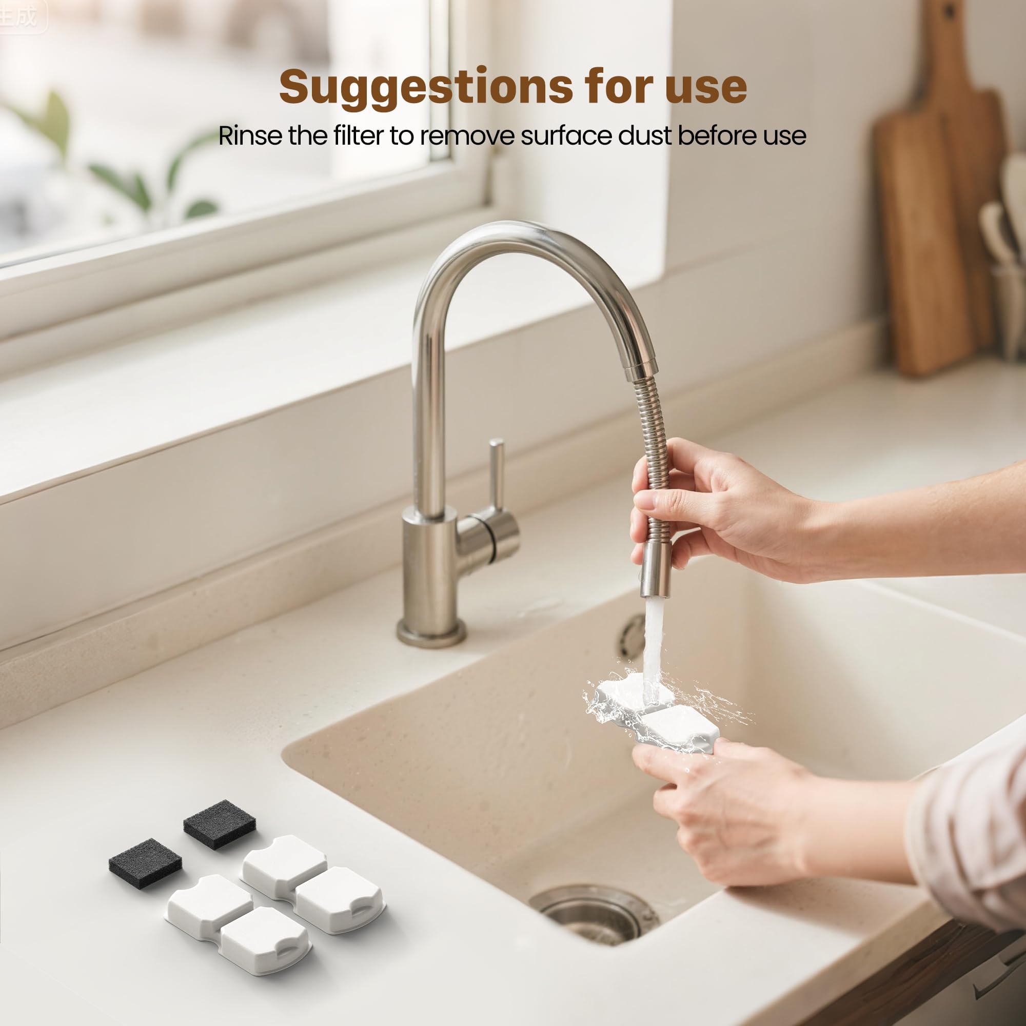 Giotohun Cat Water Fountain Filter Replacement: 12 Cat Fountain Filter - 12 Pet Fountain Filter - 6 Carbon Filters & 6 Foam Filt
