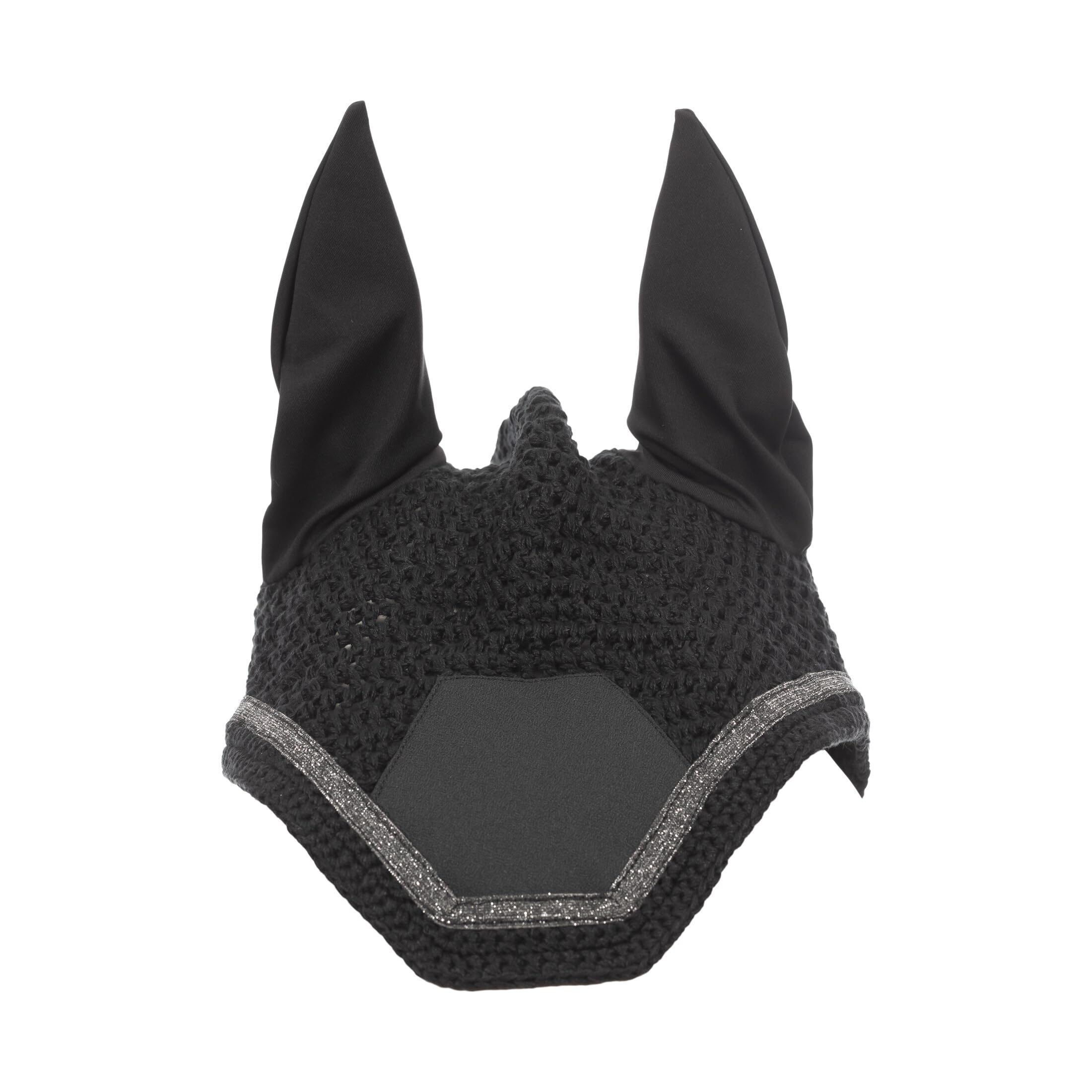 Equinavia Glam Ear Net - Black/Silver - Horse