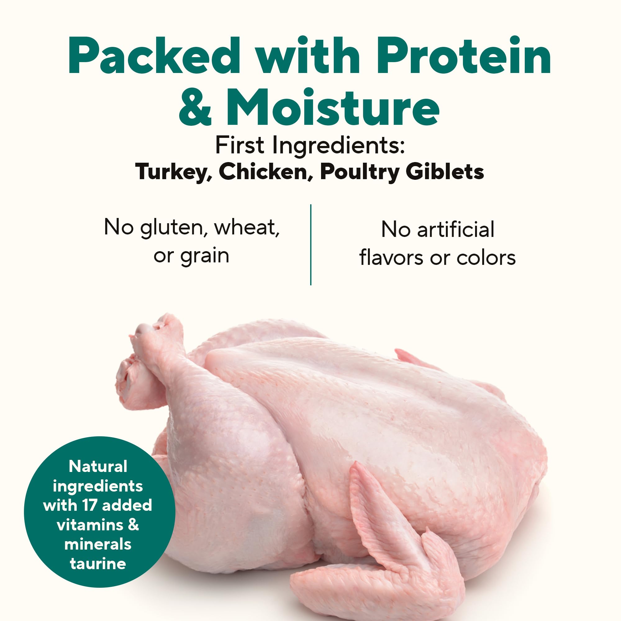 Daves Pet Food Grain Free Wet Cat Food Gravy (Turkey & Giblets Dinner in Gravy), Made in USA Naturally Healthy Canned, Added Vi