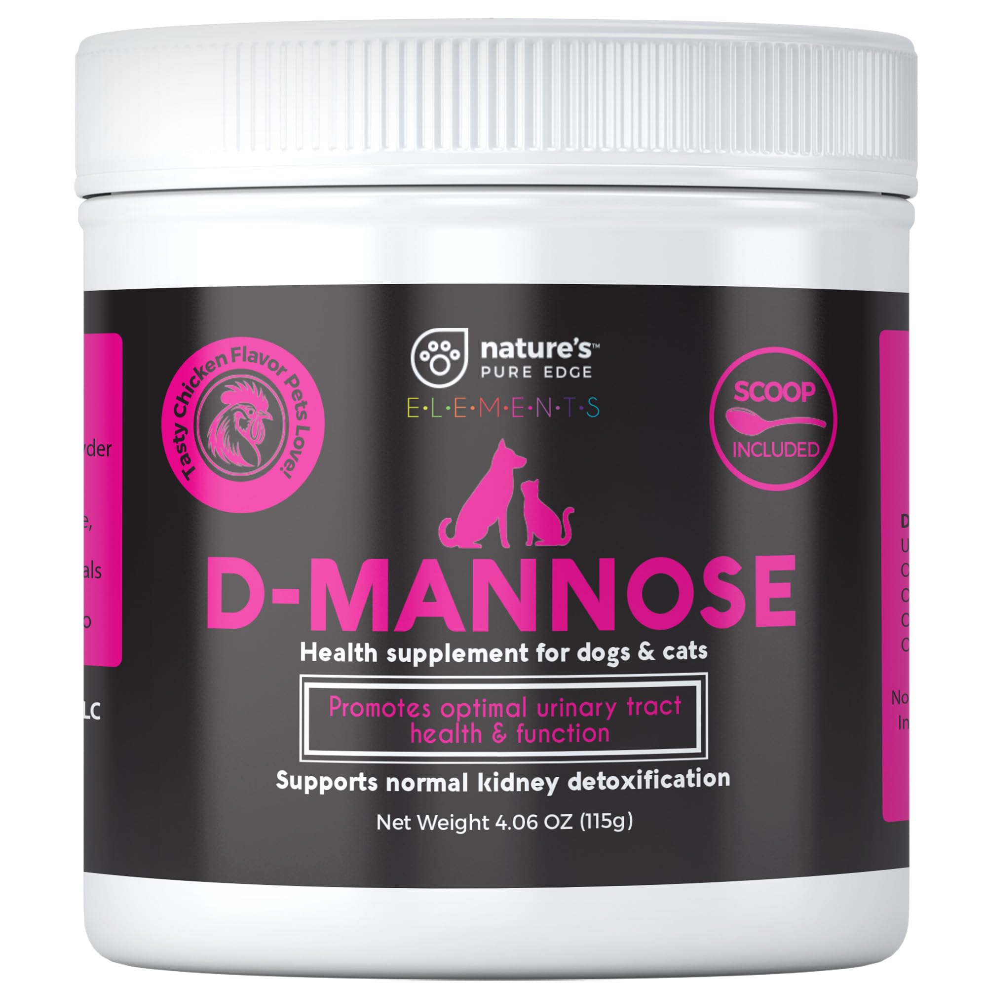 D-Mannose Supplement with Real Chicken for Dogs and Cats. Use for Immediate and Preventative Treatment of Bladder and Urinary Tr