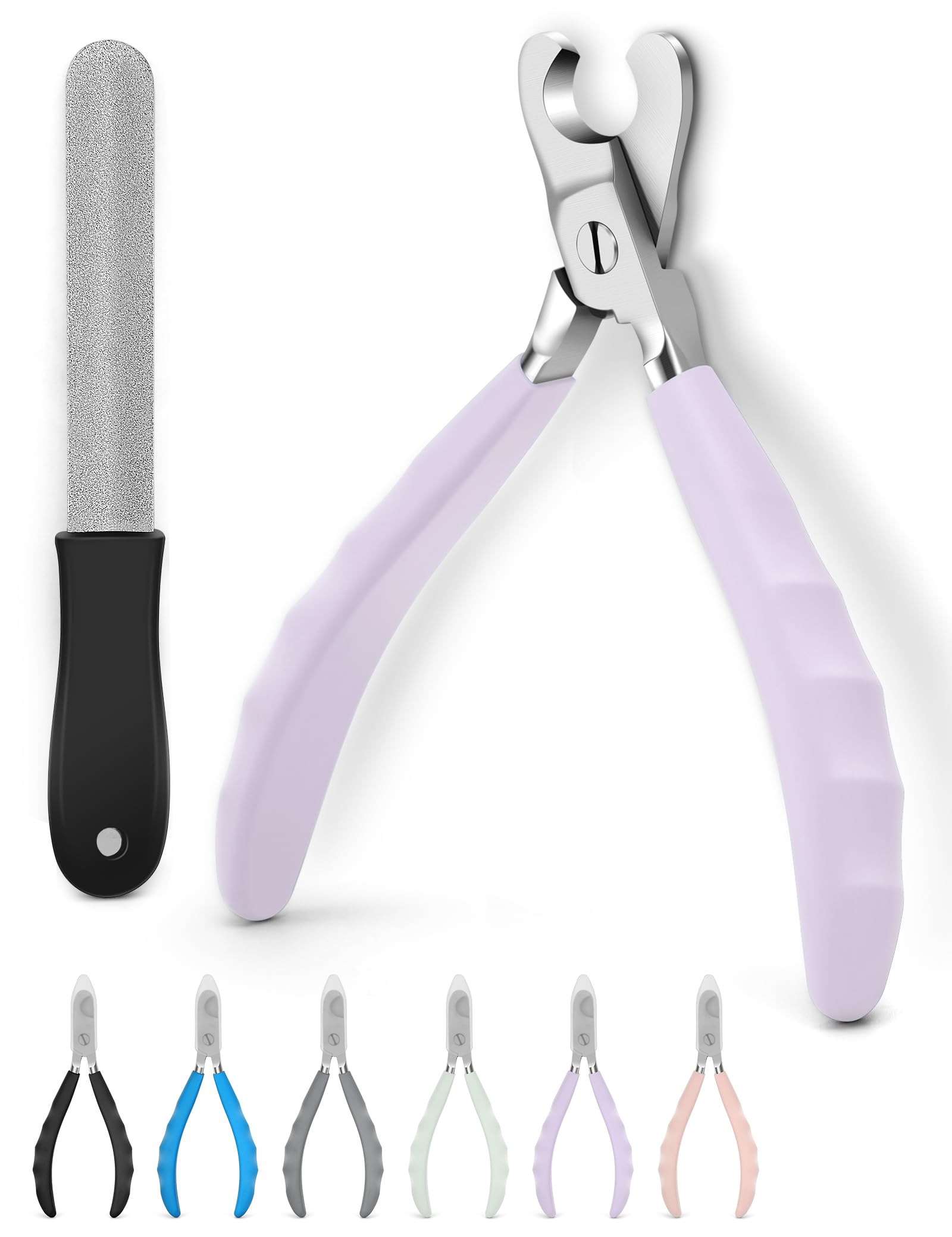 Heouvo Heavy Duty Dog Nail Clippers -?Cuts Thick Nails Like Butter??Upgraded Large Opening? Professional Toenail Trimmer Razor S