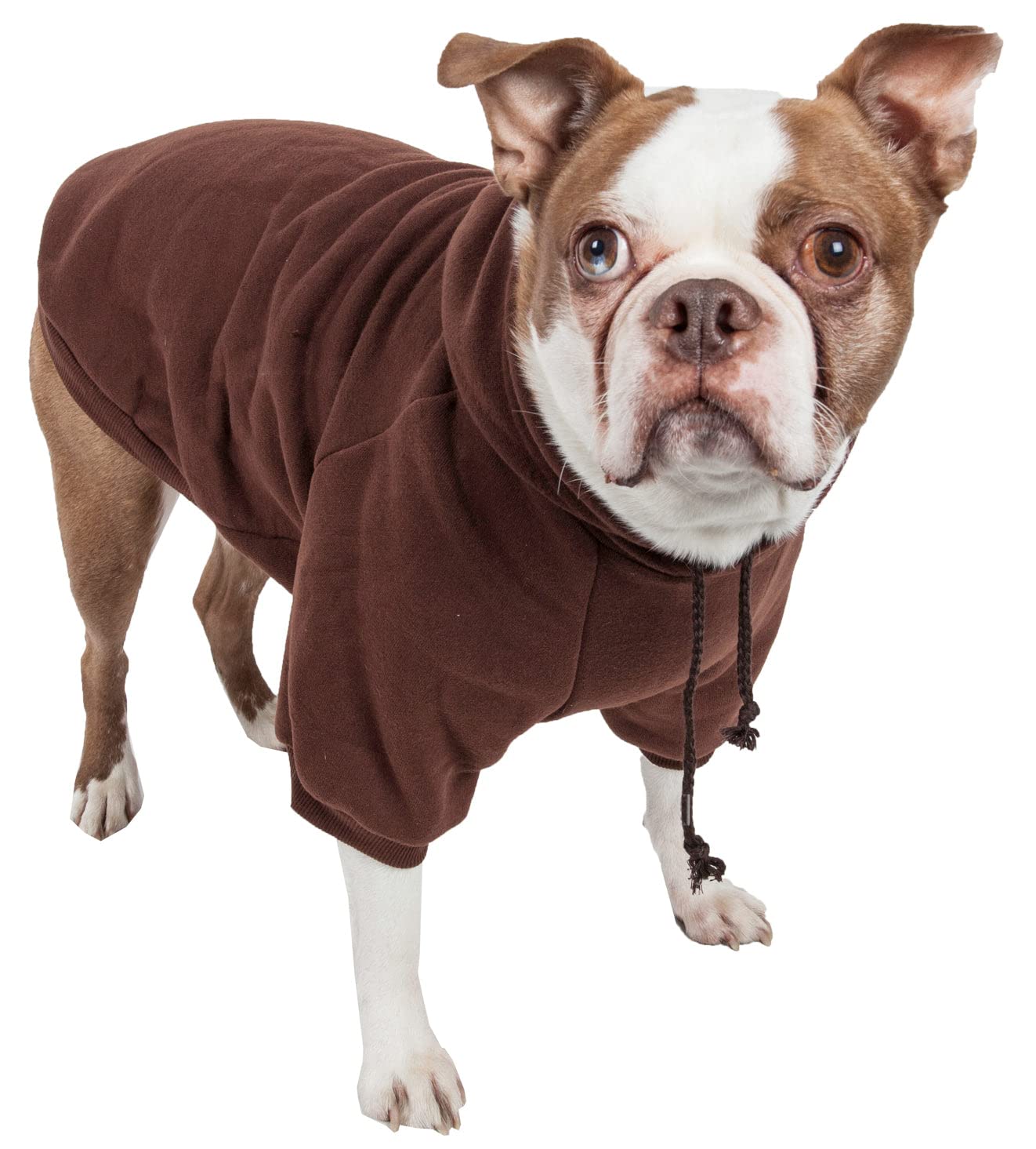 Pet Life Cotton Pet Hoodie Cocoa Brown Lg