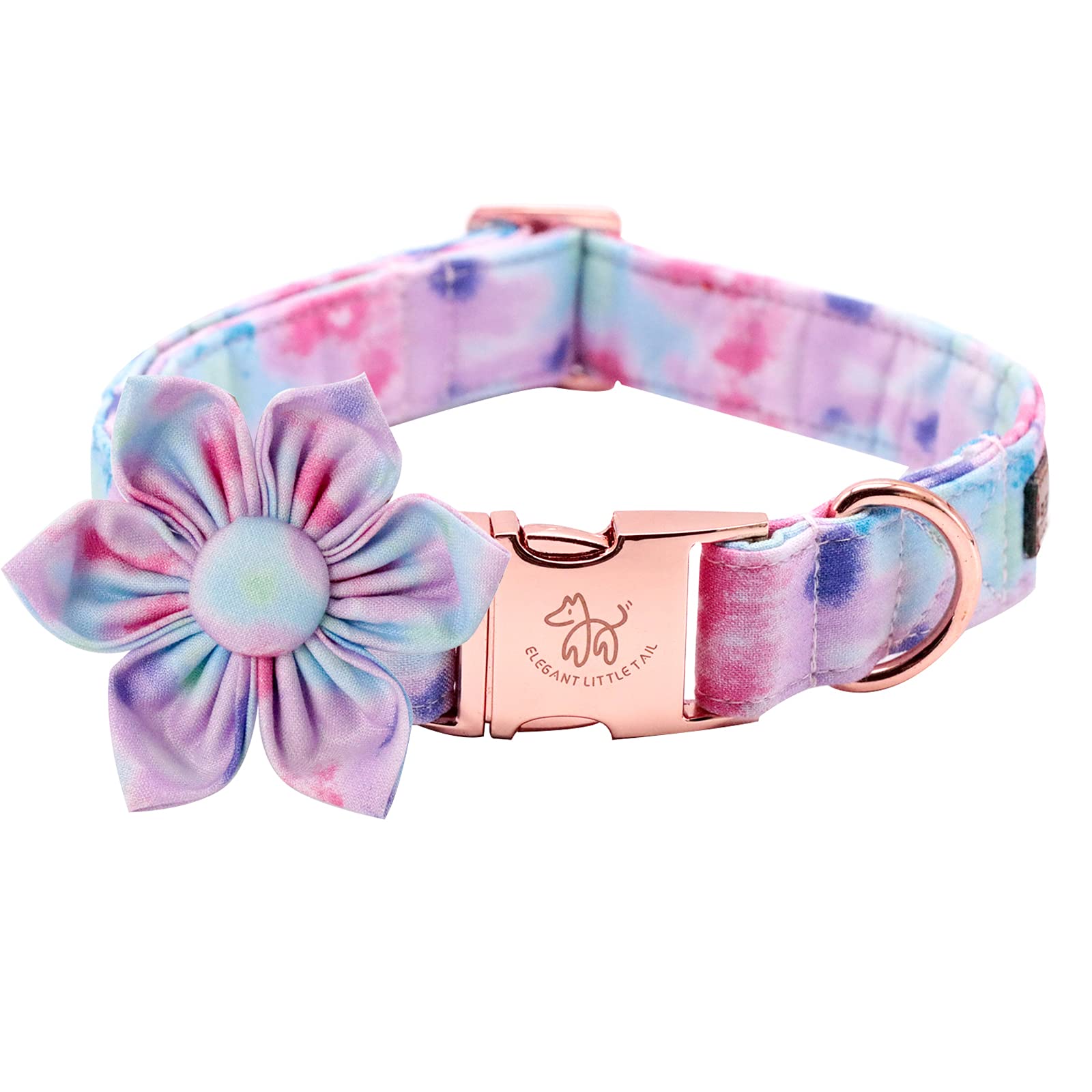 Elegant Little Tail Colorful Dog Collar For Female Or Male Dogs, Flower Pet Collar Adjustable Dog Collars With Flower Gift For X