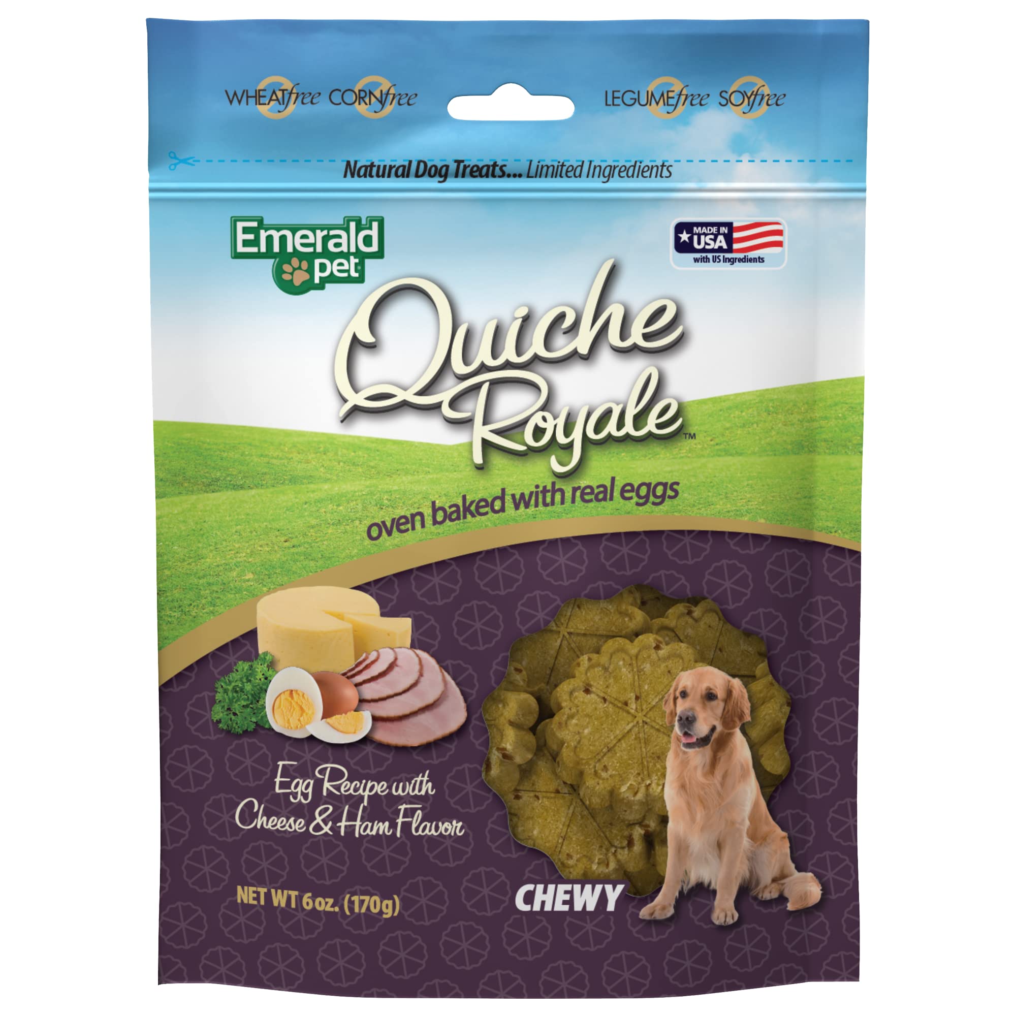 Emerald Pet Quiche Royal Ham and Cheese Treat for Dogs