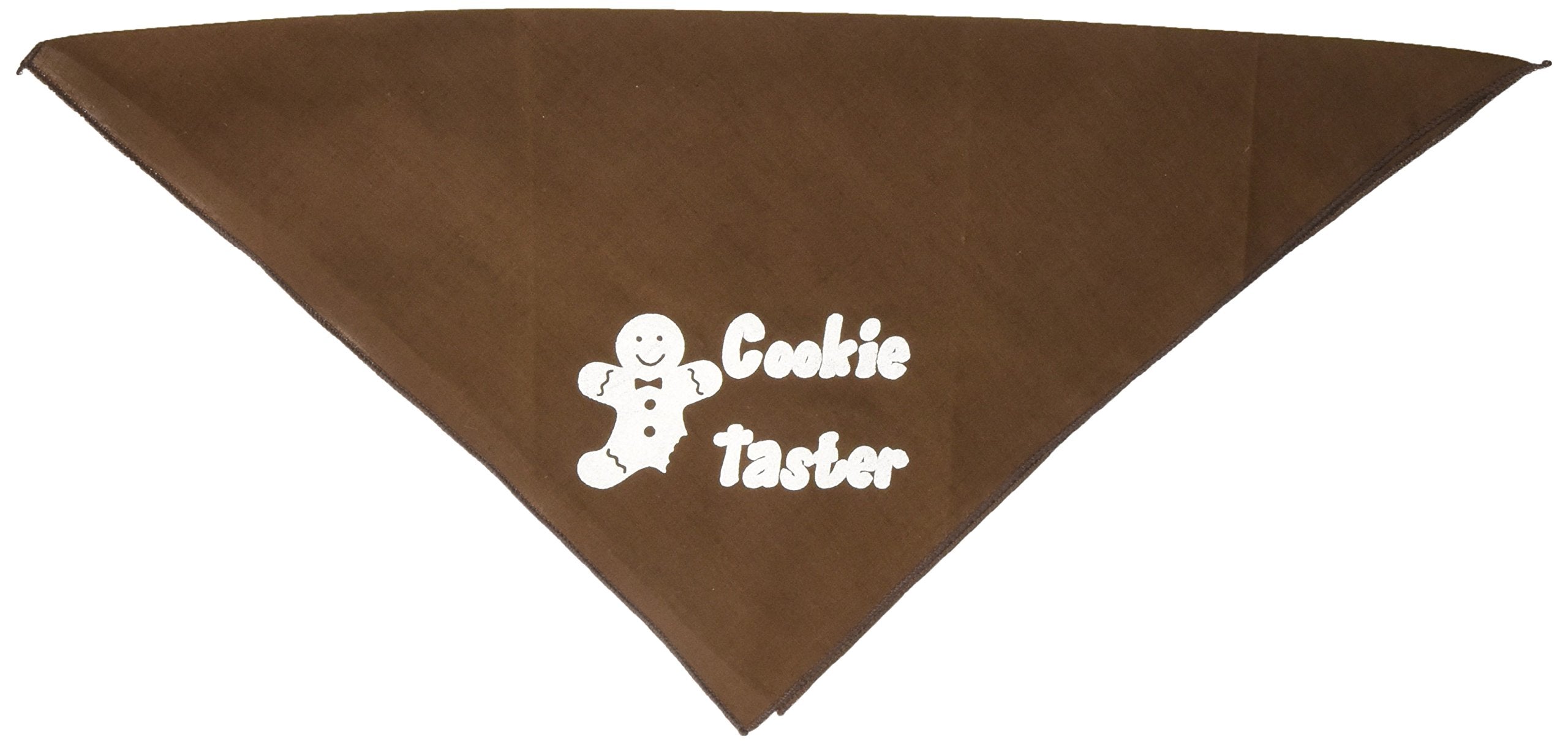 Christmas Pet and Dog Bandana Screen Printed, &quot;Cookie Taster&quot; Cocoa Small