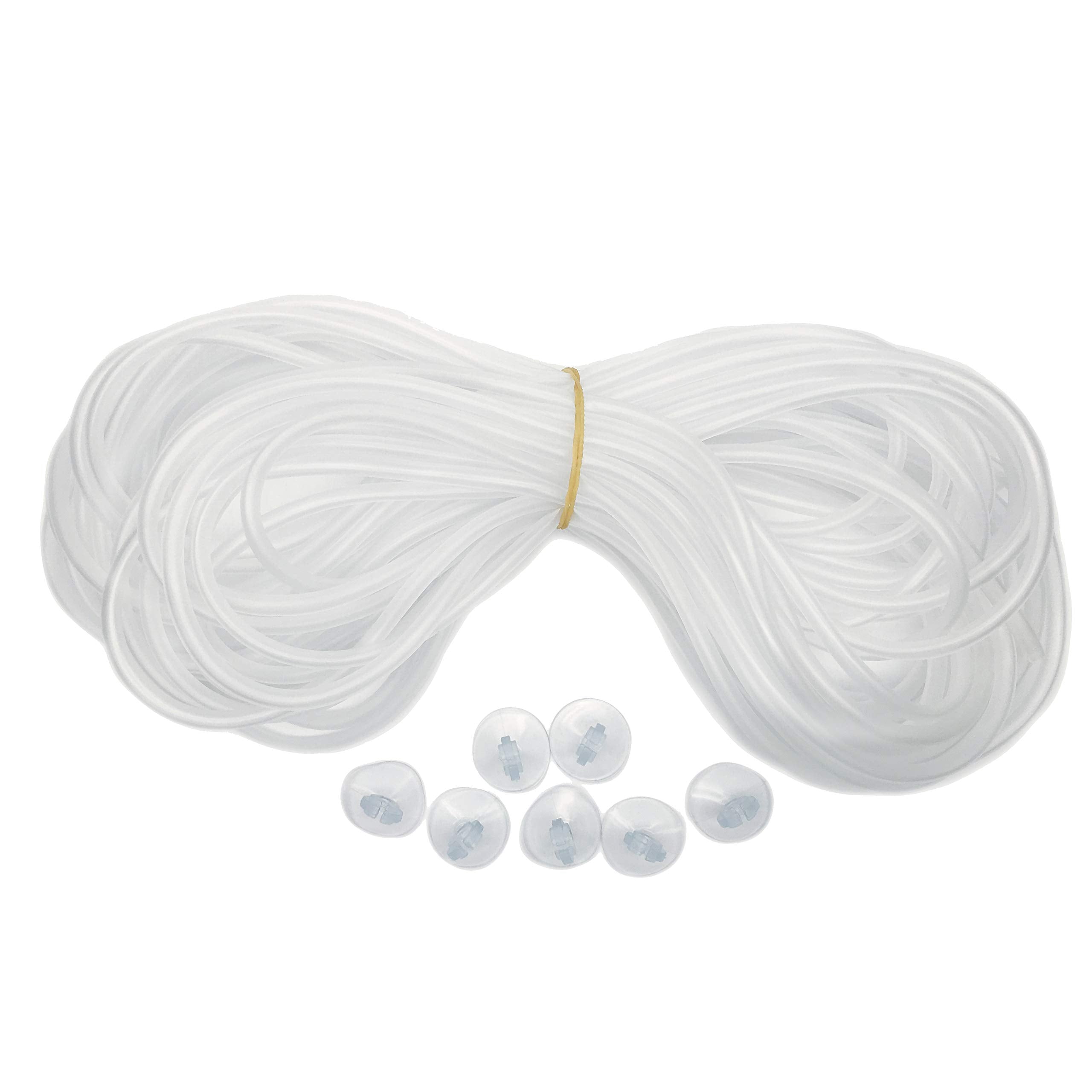 Nge Flexible Air-Line Tubing For Aquarium, 10Meter/ 33Ft 4Mm Id X 6Mm Od Silicone Tube With 7 Suction Cups