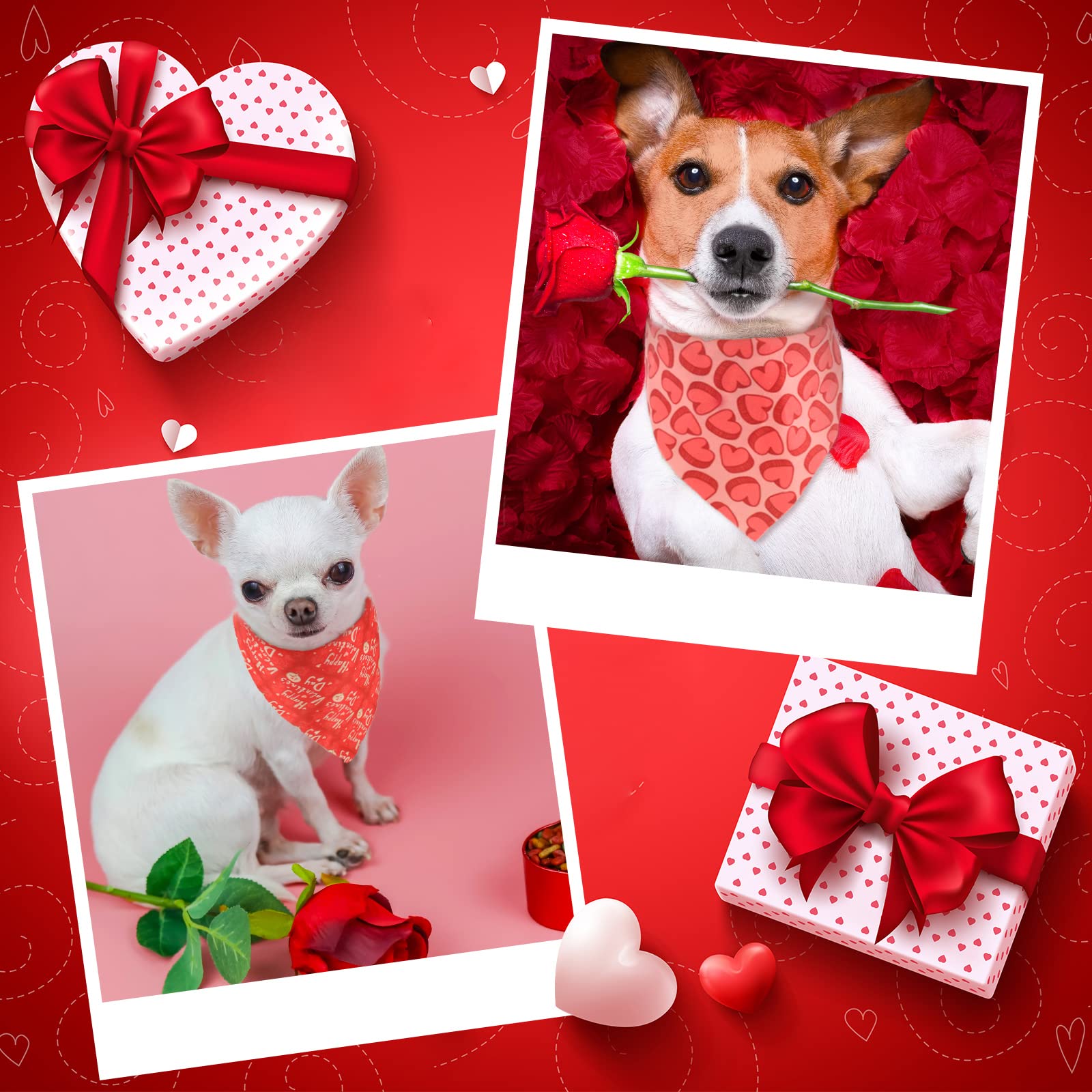 Frienda 20 Pieces Dog Bandana Point Adjustable And Washable Triangle Scarf Kerchiefs Dog Bib Accessories For Small To Medium Pup