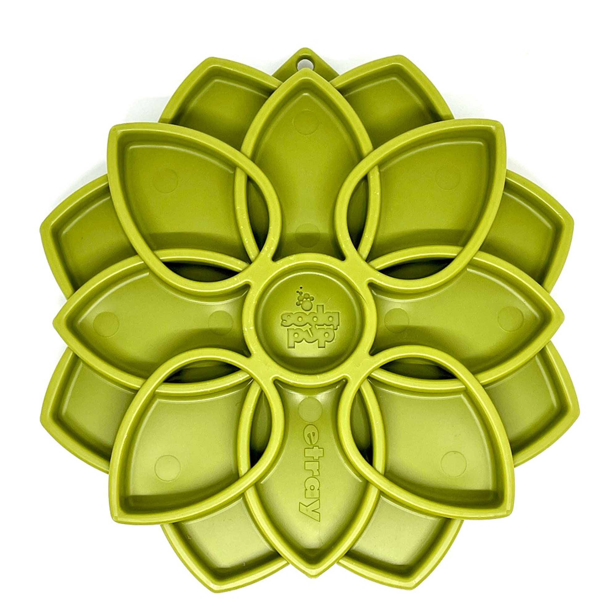 SodaPup Mandala eTray - Durable Slow Feeder Tray Made in USA from Non-Toxic, Pet-Safe, Food Safe Material for Mental Stimulation