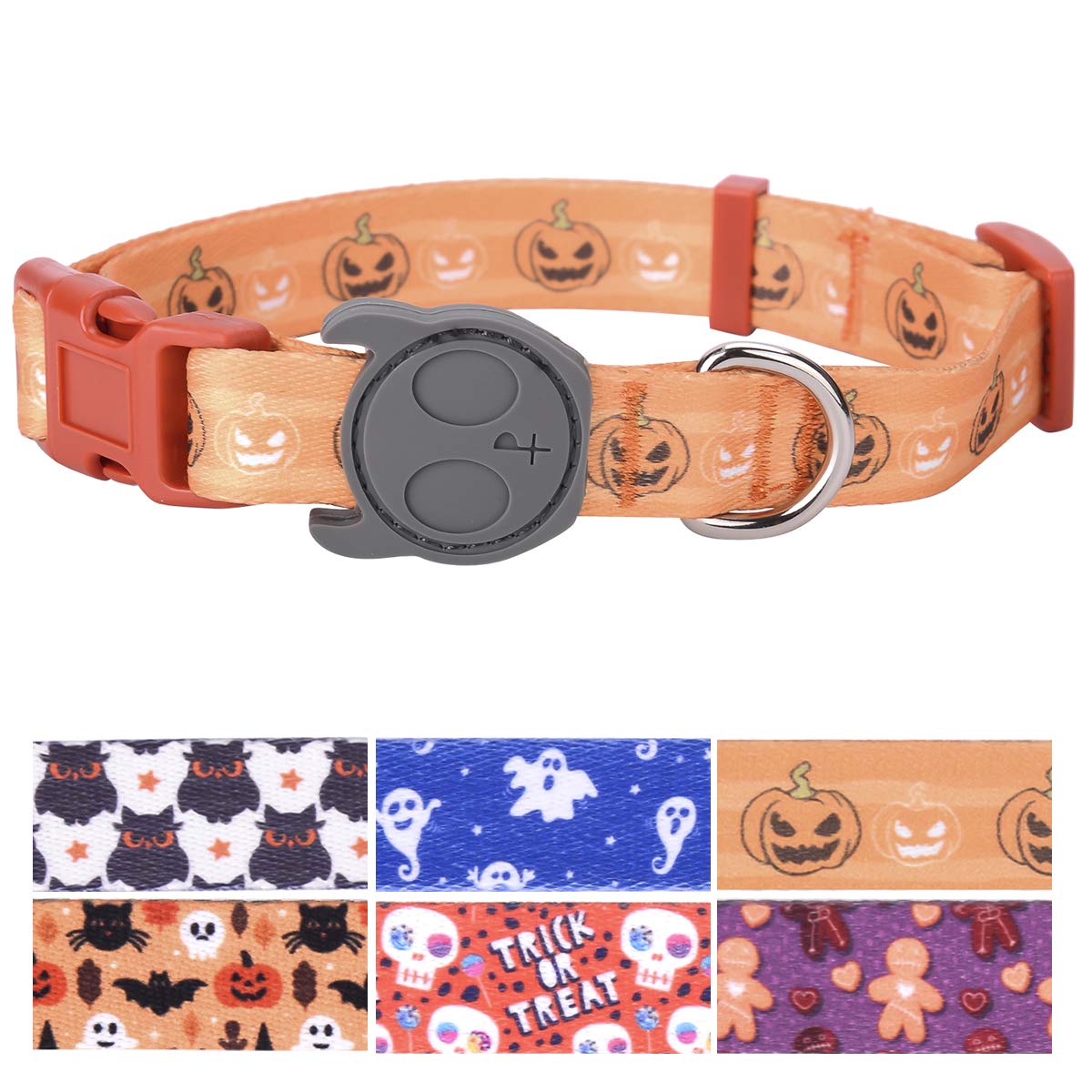 Petantastic Best Adjustable Medium Dog Collar Durable Soft & Heavy Duty With Halloween Design, Outdoor & Indoor Use Comfort Dog 