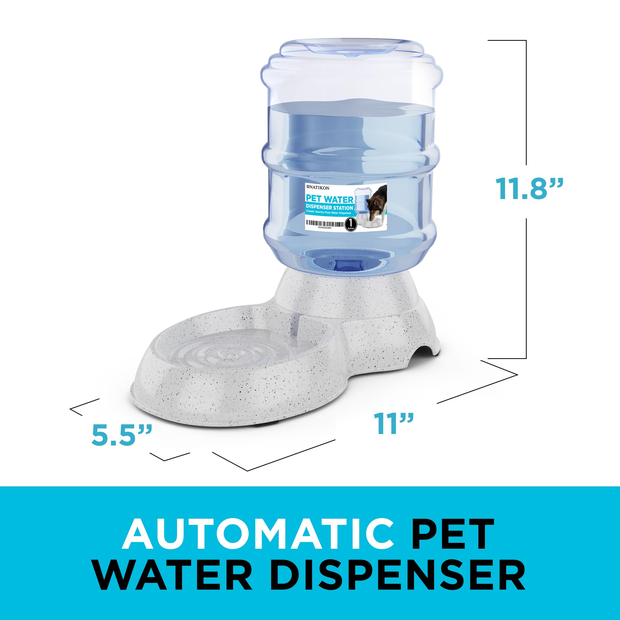 Automatic Pet Waterer Dispenser With Bpa-Free Design - 1 Gallon Capacity, Convenient Waterer Solution Ideal For Dogs And Cats Sm