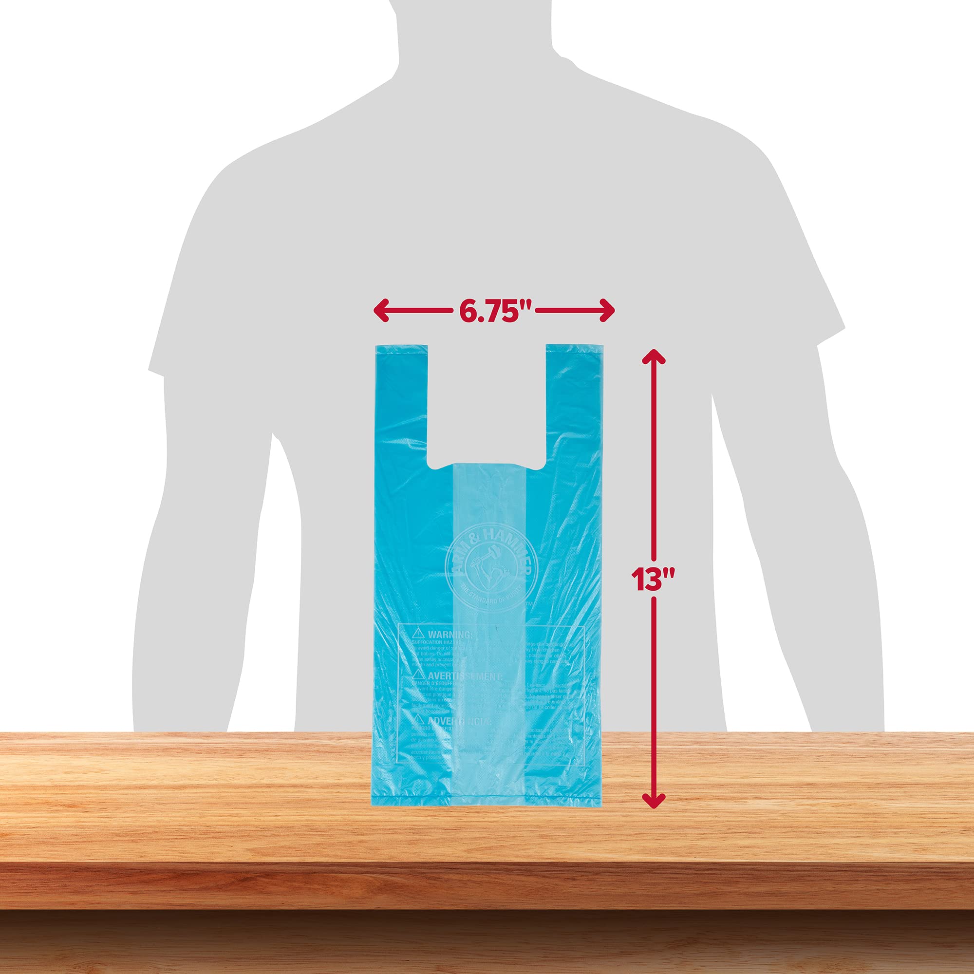 Arm & Hammer 71041 Easy-Tie Waste Bags, Blue, 75 Count - Pack Of 1