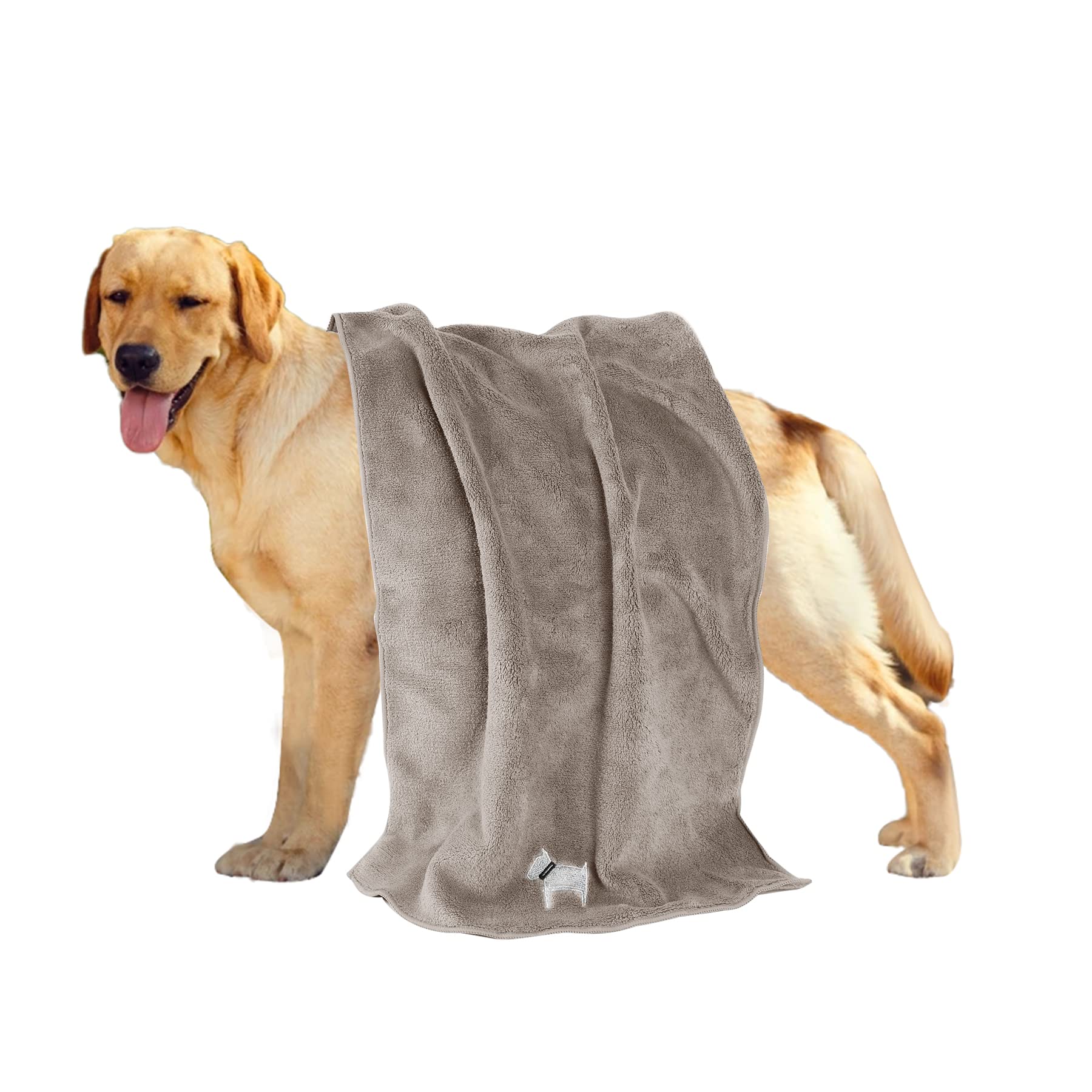 Ujclife Microfiber Pet Grooming Towel ,Pack Of 2 , Super Absorbent - Quick Drying Super Soft Pet Towel/Bathing Supplies ,For Dog