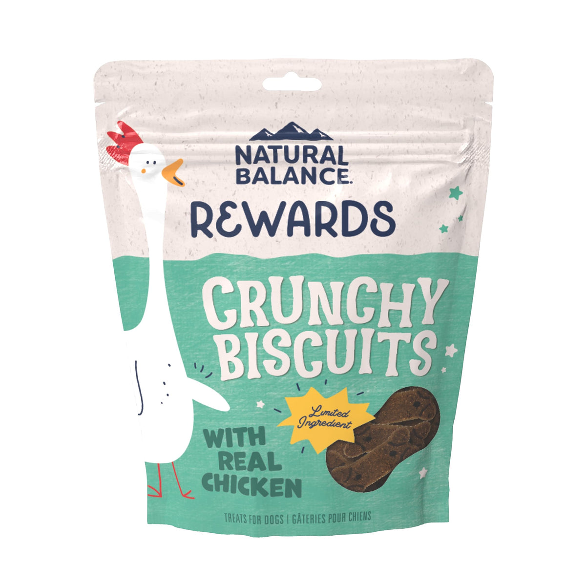 Natural Balance Limited Ingredient Rewards Crunchy Biscuits, Grain-Free Dog Treats For Adult Dogs Of All Breeds, Chicken & Sweet Potato Recipe, 14 Ounce (Pack Of 1)