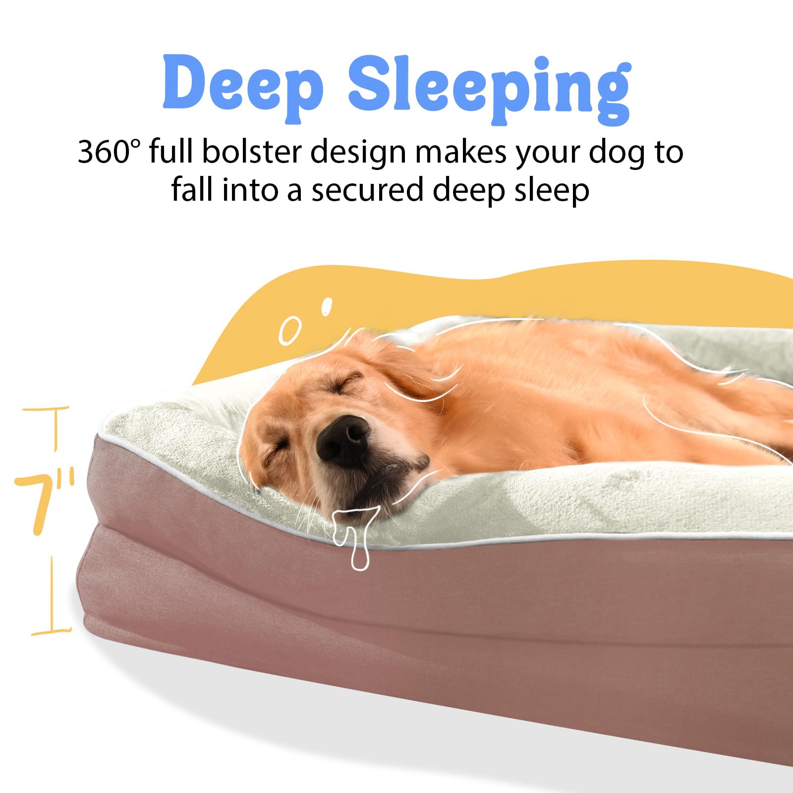 Orthopedic Washable Large Dog Bed - Dog Beds Large Sized Dogs With Removable Cover Waterproof Orthopedic Pet Bed Xl Dogs Beds Wi