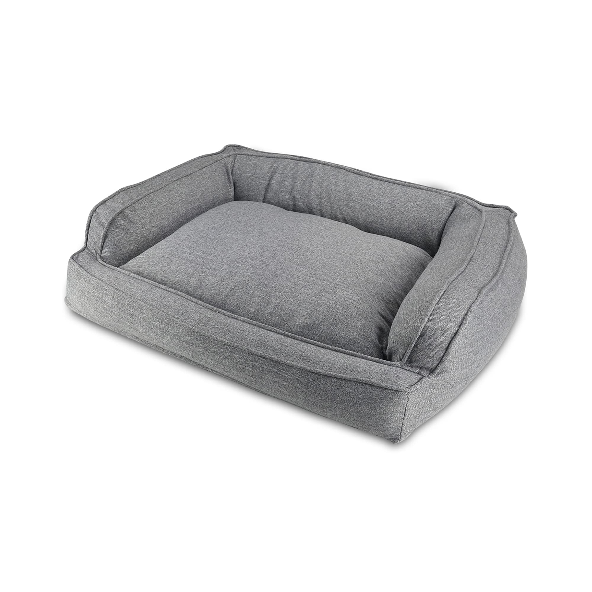 Paws & Claws Arlee Sofa Couch Pet Dog Bed - Chew Resistant - Memory Foam - Assembled Usa, Large/Extra Large, Drizzle Gray, 40.0