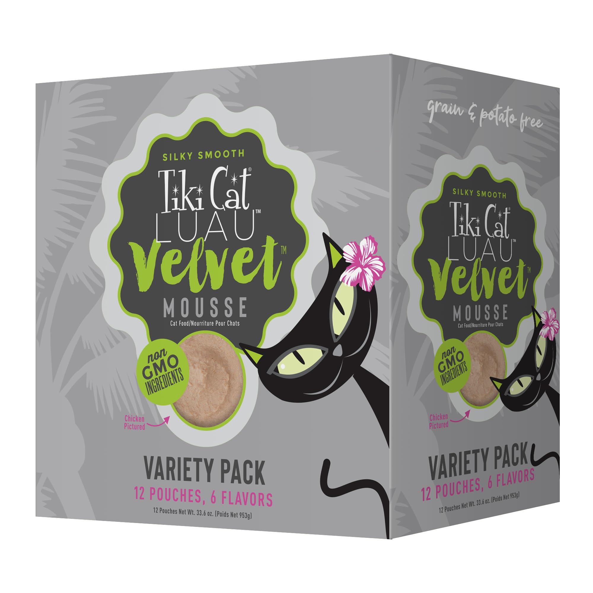 Tiki Cat Velvet Mousse, Protein Blend in Broth Variety Pack, Complete Nutrition for Balanced Diet, Wet Cat Food For All Life Sta
