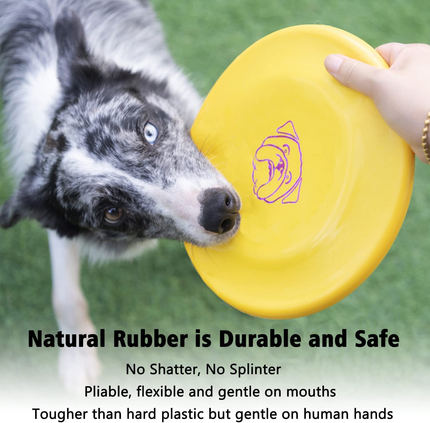 Xigou Dog Flying Disc, 3 Pcs Competition Dog Flyer Dog Toy, Soft Dog Flying Disc Indestructible Rubber Lightweight Flying Disc Dog Toy For Dogs - Floats On Water, Gentle On Teeth And Gums