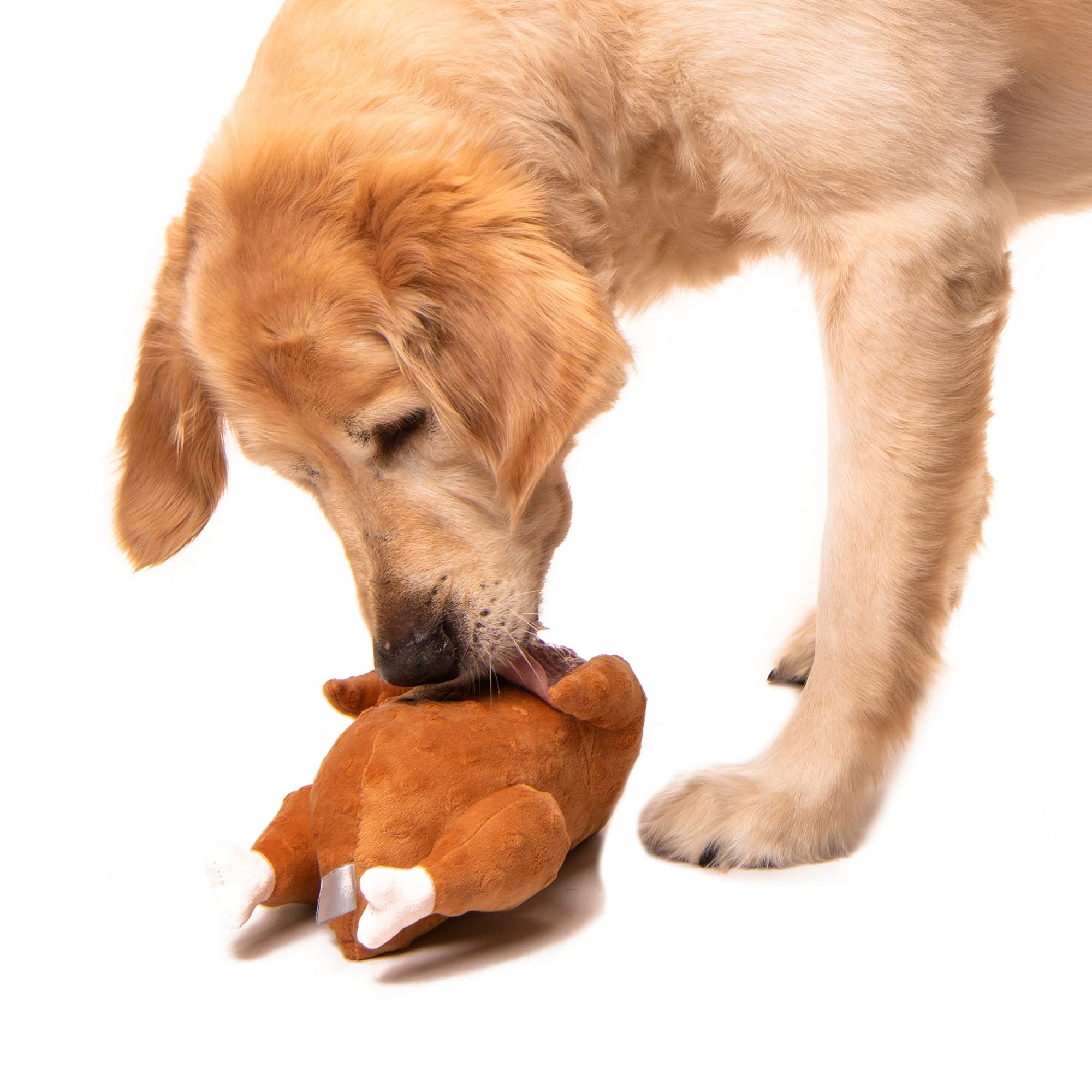 Midlee Roasted Thanksgiving Turkey Plush Dog Toy (Large)