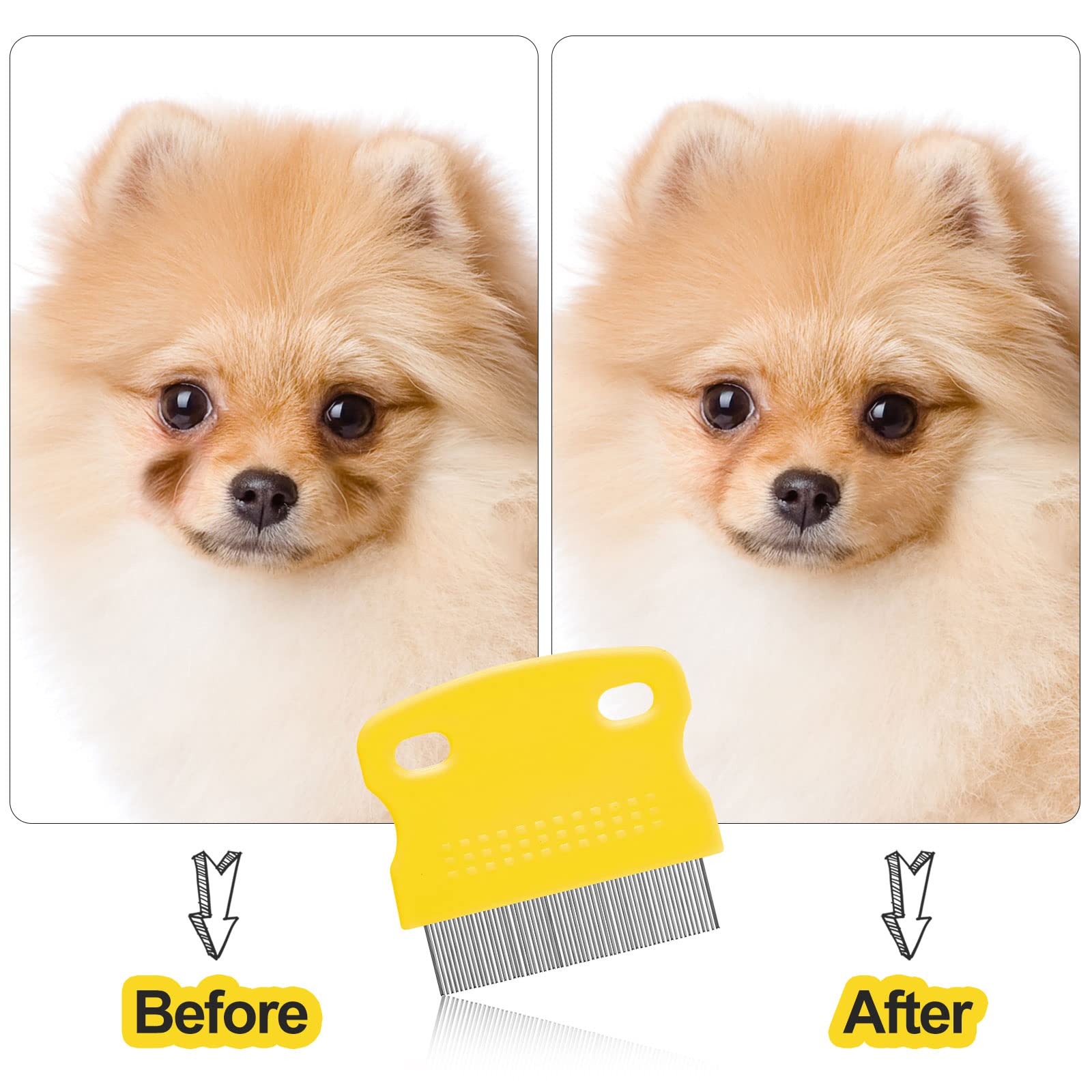 5 Pieces Dog Eye Combs Tear Stain Remover Combs Pet Grooming Comb For Small Dogs Gently Removing Eye Mucus And Crust (Yellow, Bl