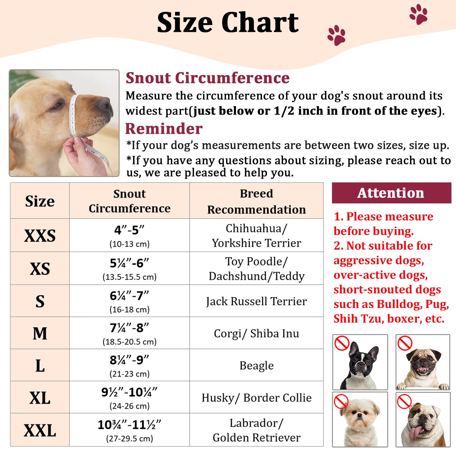 Mayerzon Dog Muzzle, Soft Mesh Muzzles For Small Medium Large Dogs Chihuahua Poodle Husky Labrador Retriever, Breathable Dog Mouth Guard For Biting Chewing Grooming, Allow Panting Drinking(Xs, Black)