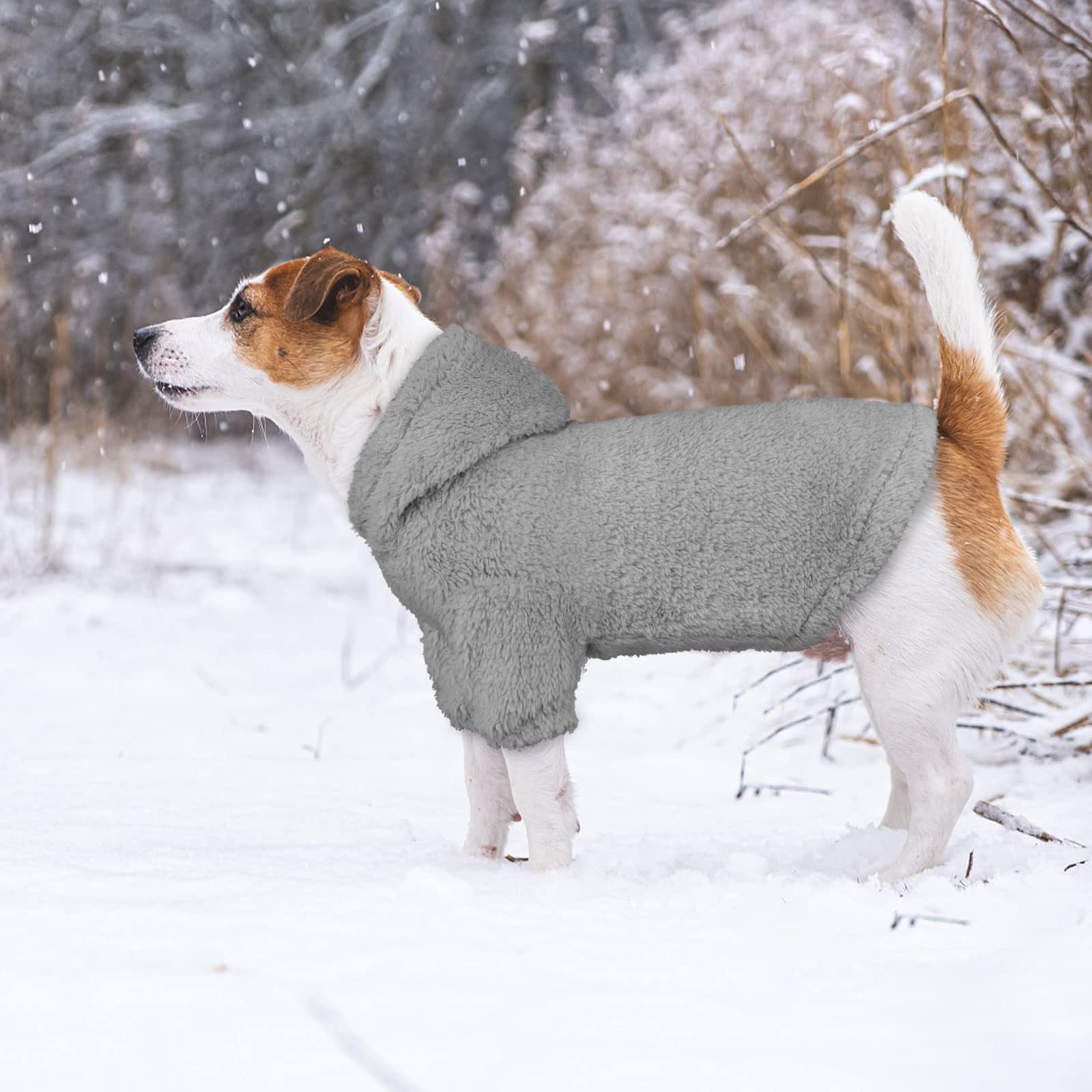 Fuzzy Dog Hoodie Dog Sweater Clothes Warm Soft Cozy Pet Coats Hooded Sweatshirt Fleece Large Sweater Pet Hoodies For Large Dogs(