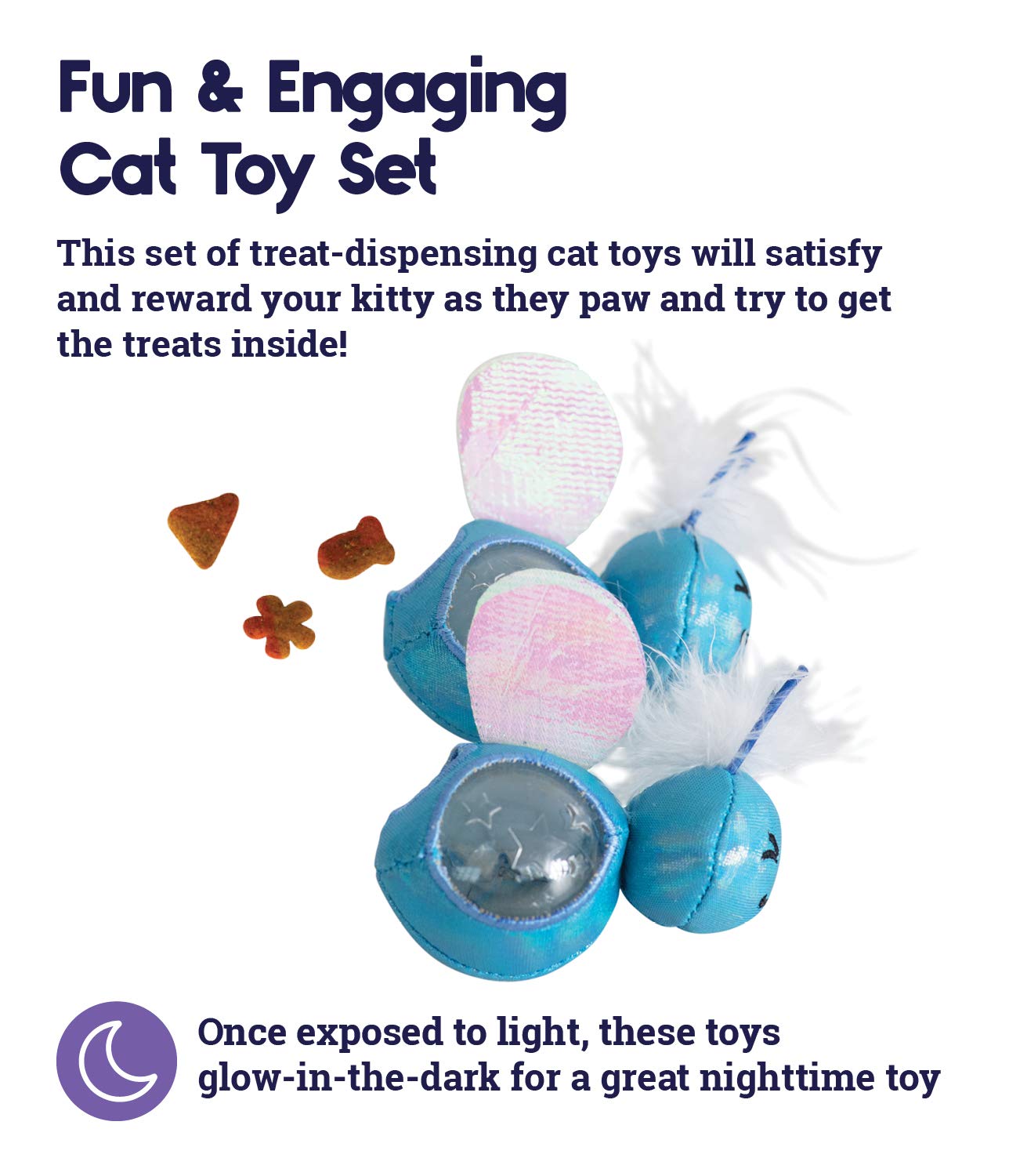 Catstages Firefly Treat Stuffer Glow-in-The-Dark Cat Toy - 2 Pack