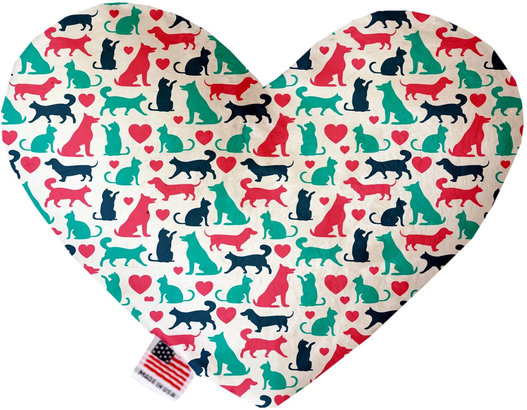 Pet & Dog Plush Heart or Bone Toy, &quot;Westie World Group&quot; (Available in different sizes, and 4 different pattern options!) Scottie & Westie 8&quot; Plush Heart