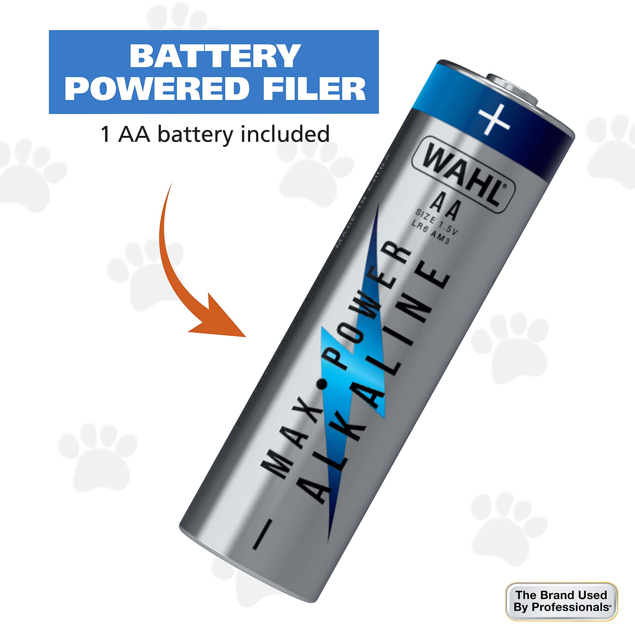 Wahl Ez-Nail Rotary Filer & Nail Clipper For Dogs, Cats, & House Pets - Model 5960-300 Blue