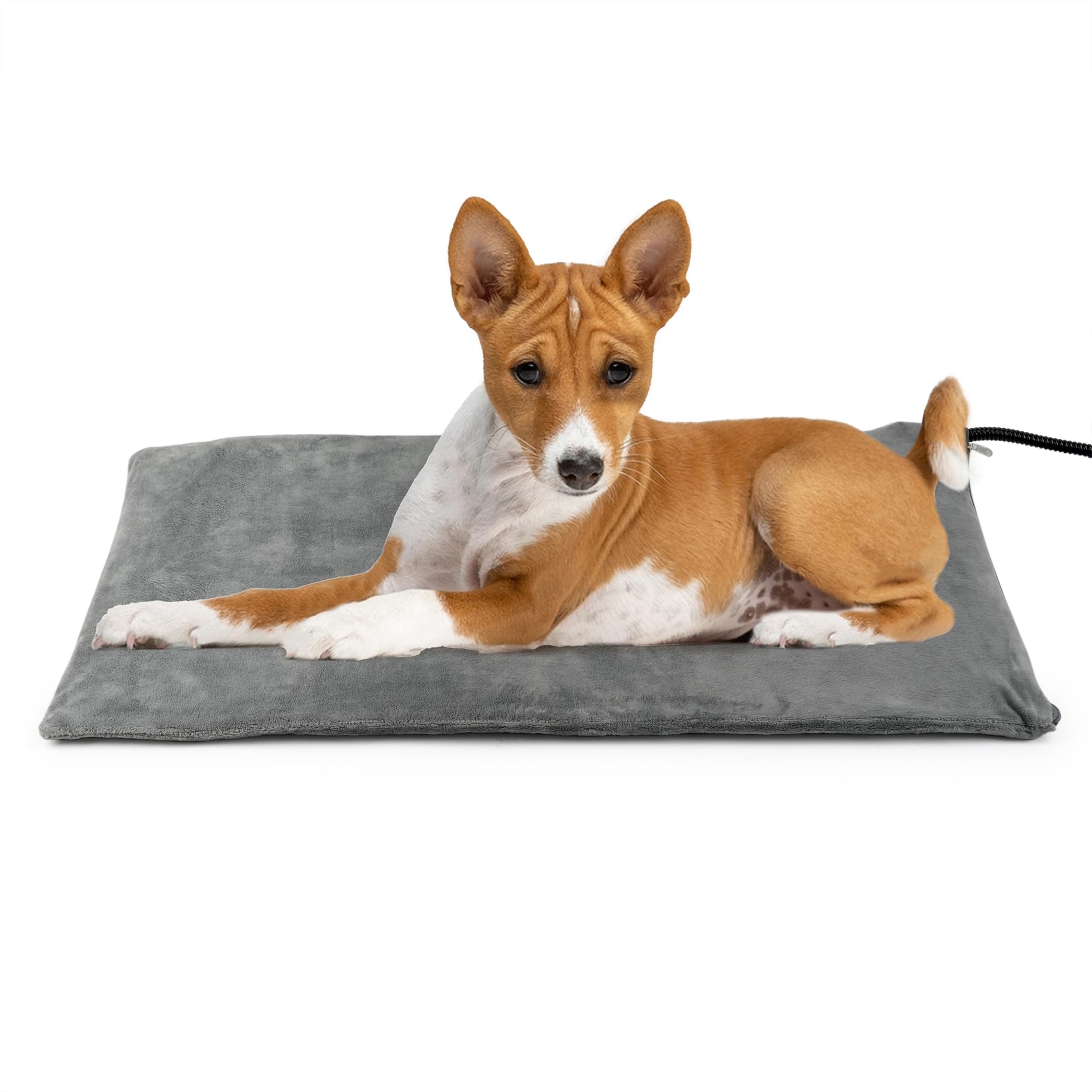 Nicrew Pet Heating Pad For Dogs And Cats, Heated Dog Bed With Steel-Wrapped Cord And Soft Fleece Cover, 27.5 X 15.7 Inch, 50 Wat