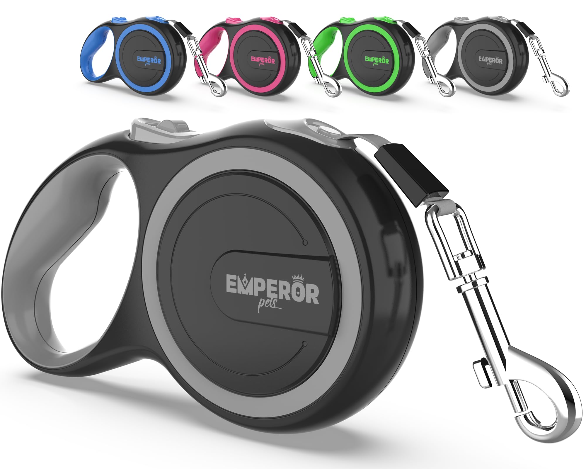 Emperor Pets 16 Feet Retractable Dog Leash Small Dogs - Up To 44Lbs, Heavy Duty Leash Retractable 16 Ft, Dog Leashes For Small B