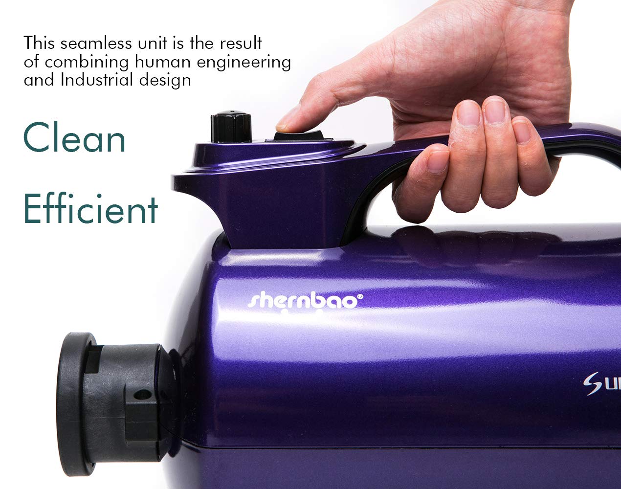 Shernbao High Velocity Dog Grooming Hair Dryer 5.0HP SHD-2600P, Purple, Durable ABS Material