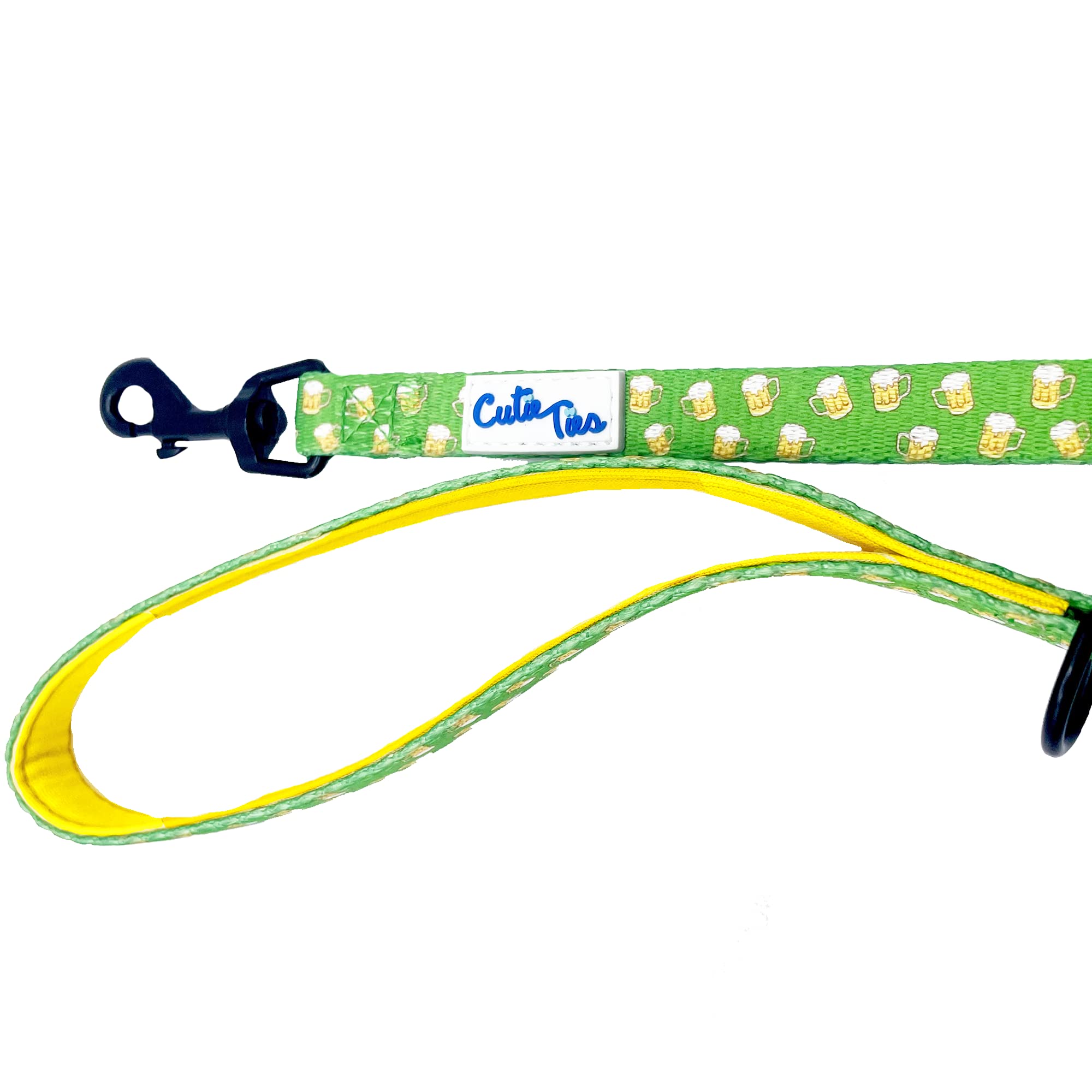 Cutie Ties Dog Leash Green Beer– Durable Nylon Material - Premium Quality Leash For Dogs - Fancy Leashes - Cute Dog Leash In Two Sizes - (Green Beer, Small (5/8' X 5'))
