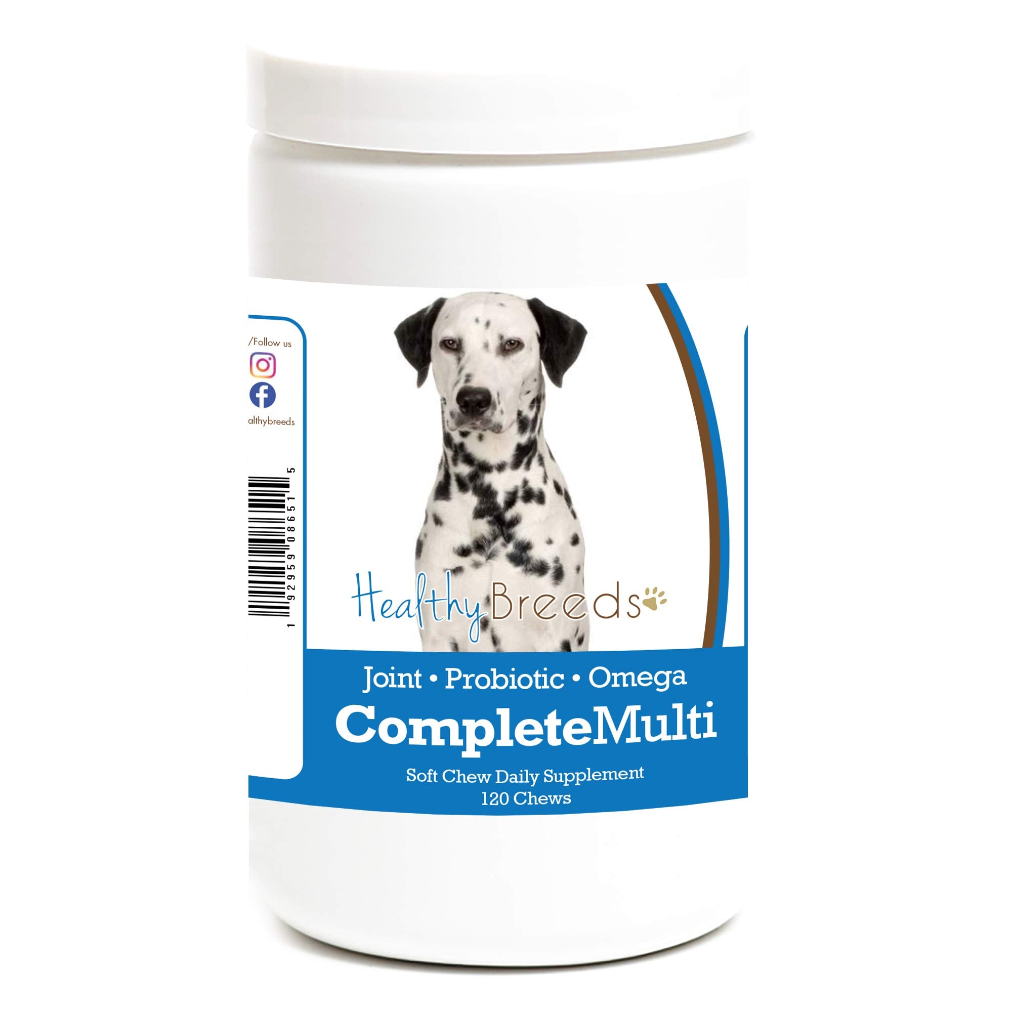 Healthy Breeds Dalmatian All in One Multivitamin Soft Chew 120 Count