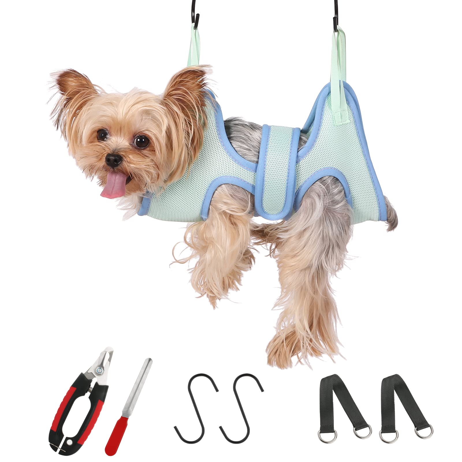 Guzekier Teacup Dog Cat Grooming Hammock Harness, Dog Grooming For Sling, Puppy Small Dogs Chihuahua Yorkie Kitten Grooming Bag 