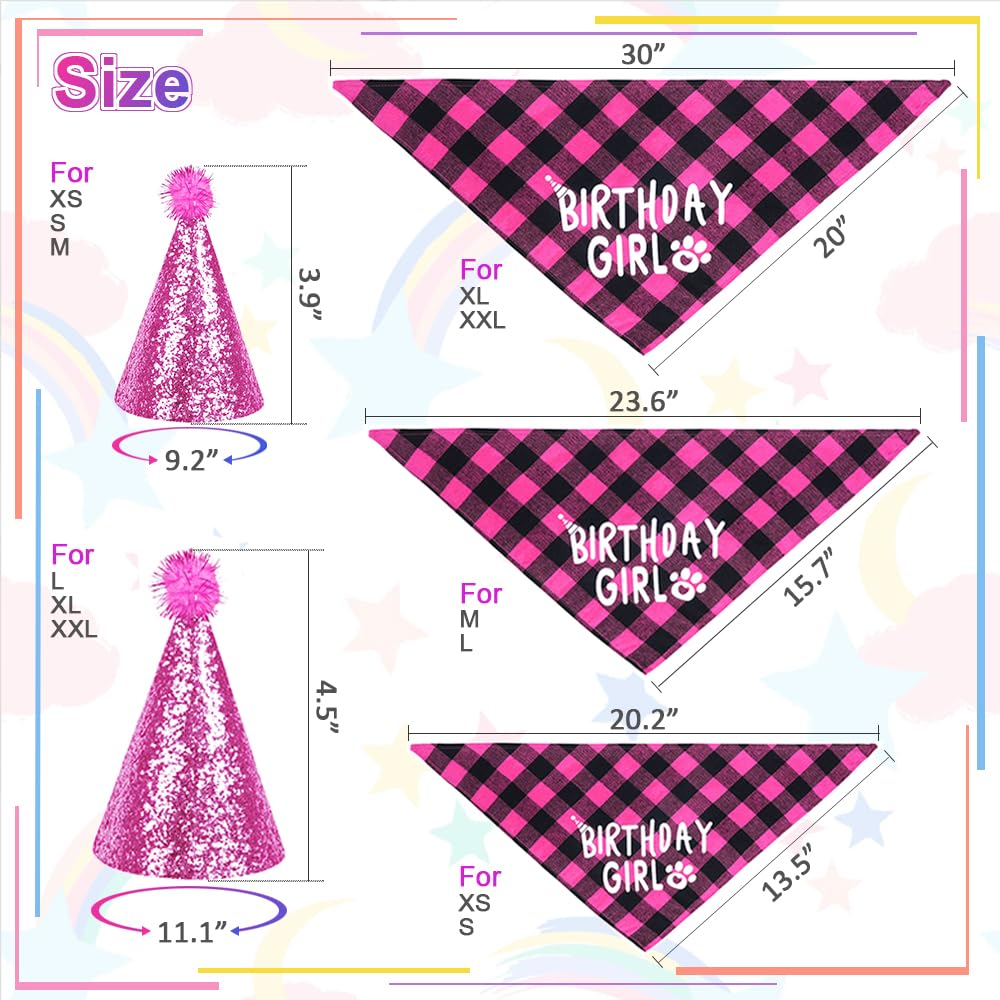 Greenjoy Dog Birthday Party Outfit Decoration Set Supplies - Birthday Bandana, Sweater & Party Hat Gift For Small, Medium & Extr